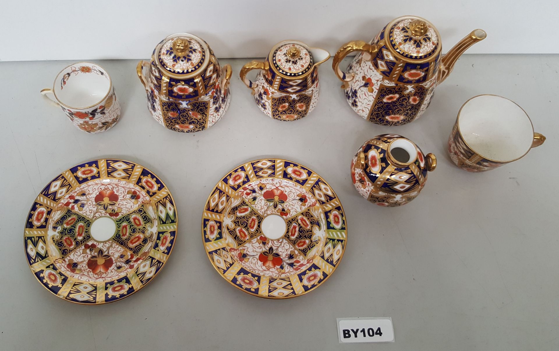 1 x 8 Pieces Of Davenport Staffordshire China Imari Pattern Crockery - Ref BY104 I - Image 4 of 6