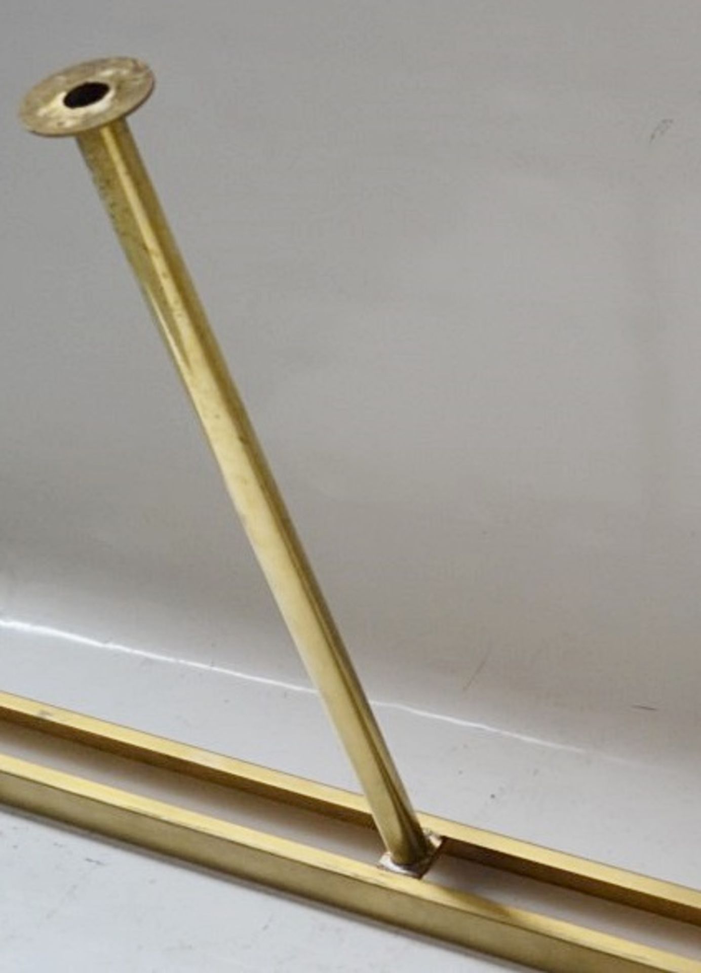 1 x Bespoke Table Mounted LED Restaurant Bar LIght In Brass With Acrylic Diffusers - 3 Metres Wide - Image 8 of 8