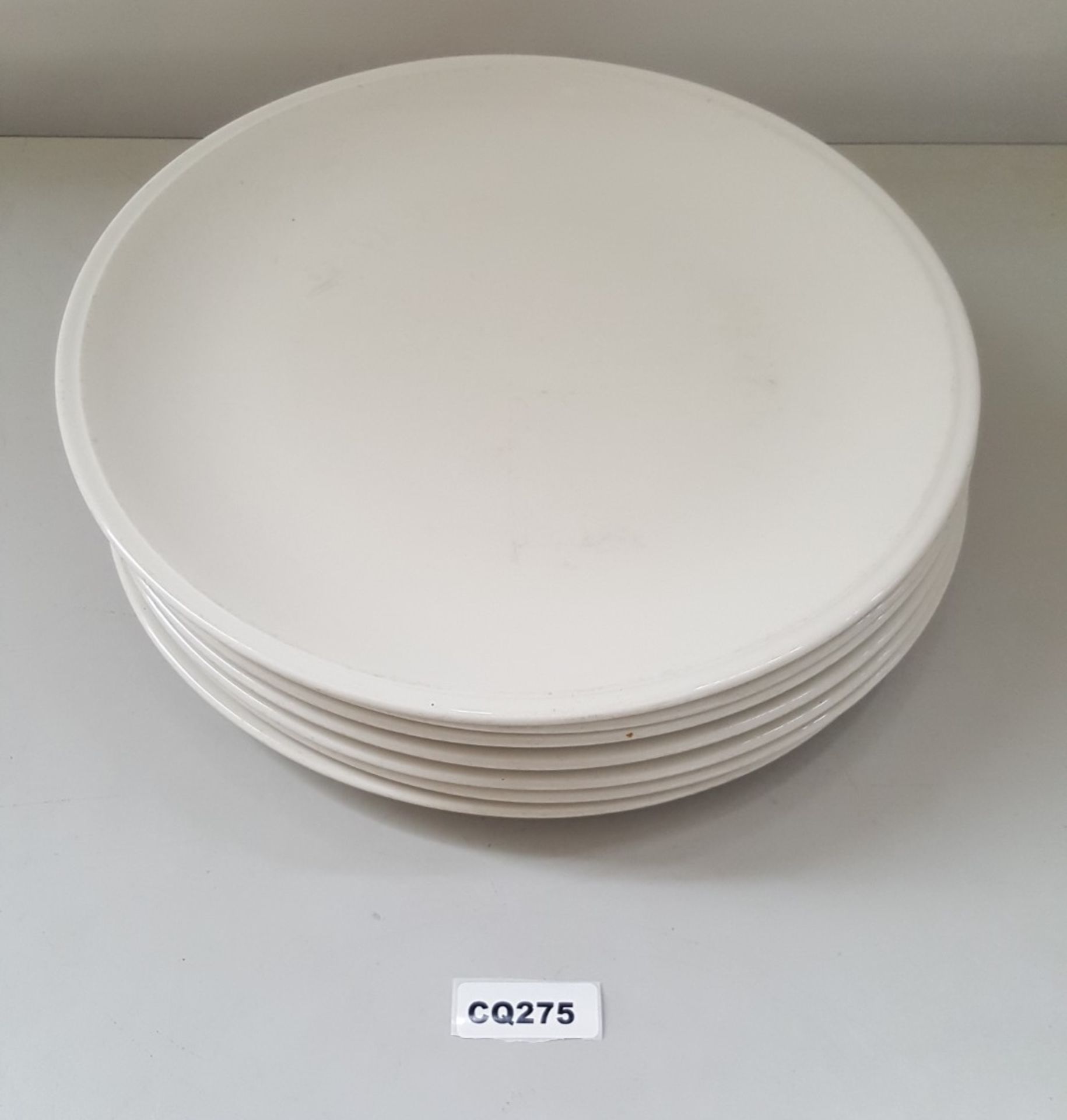 7 x Steelite Pizza Plates White 35CM - Ref CQ275