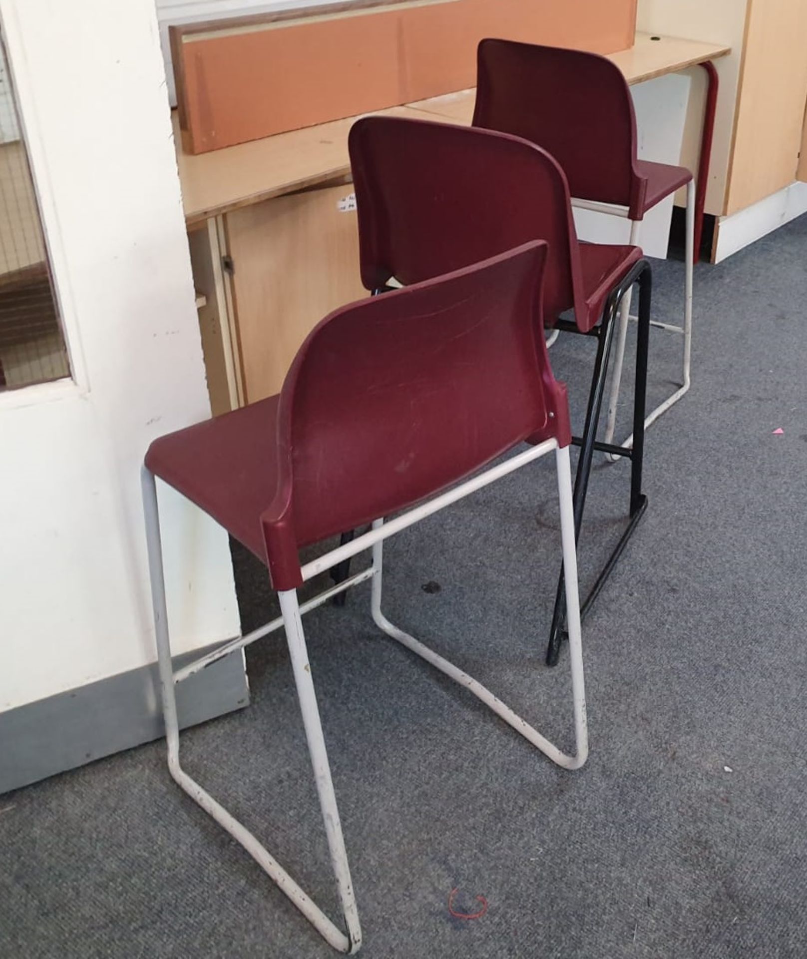 Approx 80 x Various Plastic School Chairs - In Red and Black - CL499 - Location: Borehamwood - Image 3 of 6