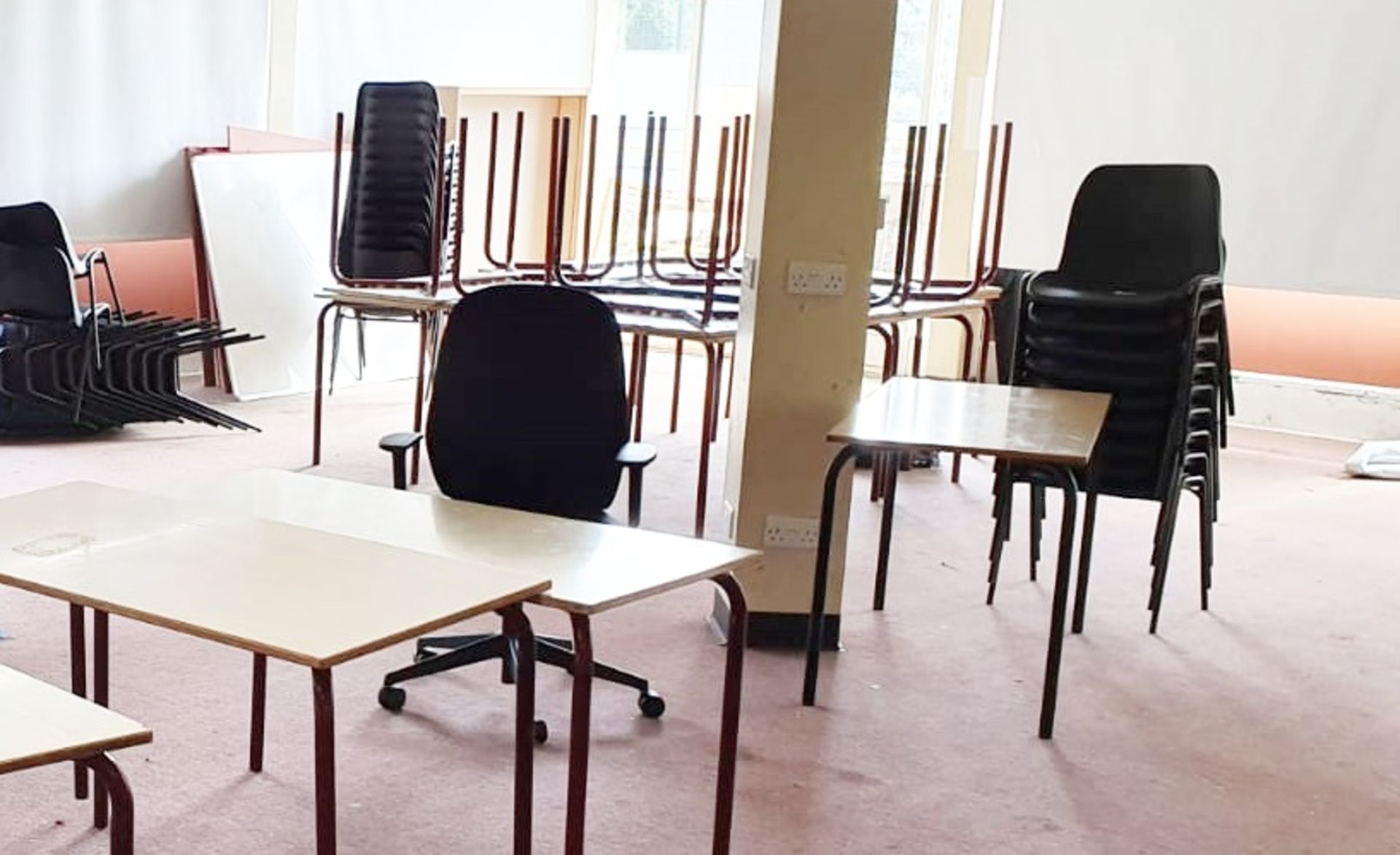 Approx 80 x Various Plastic School Chairs - In Red and Black - CL499 - Location: Borehamwood - Image 6 of 6