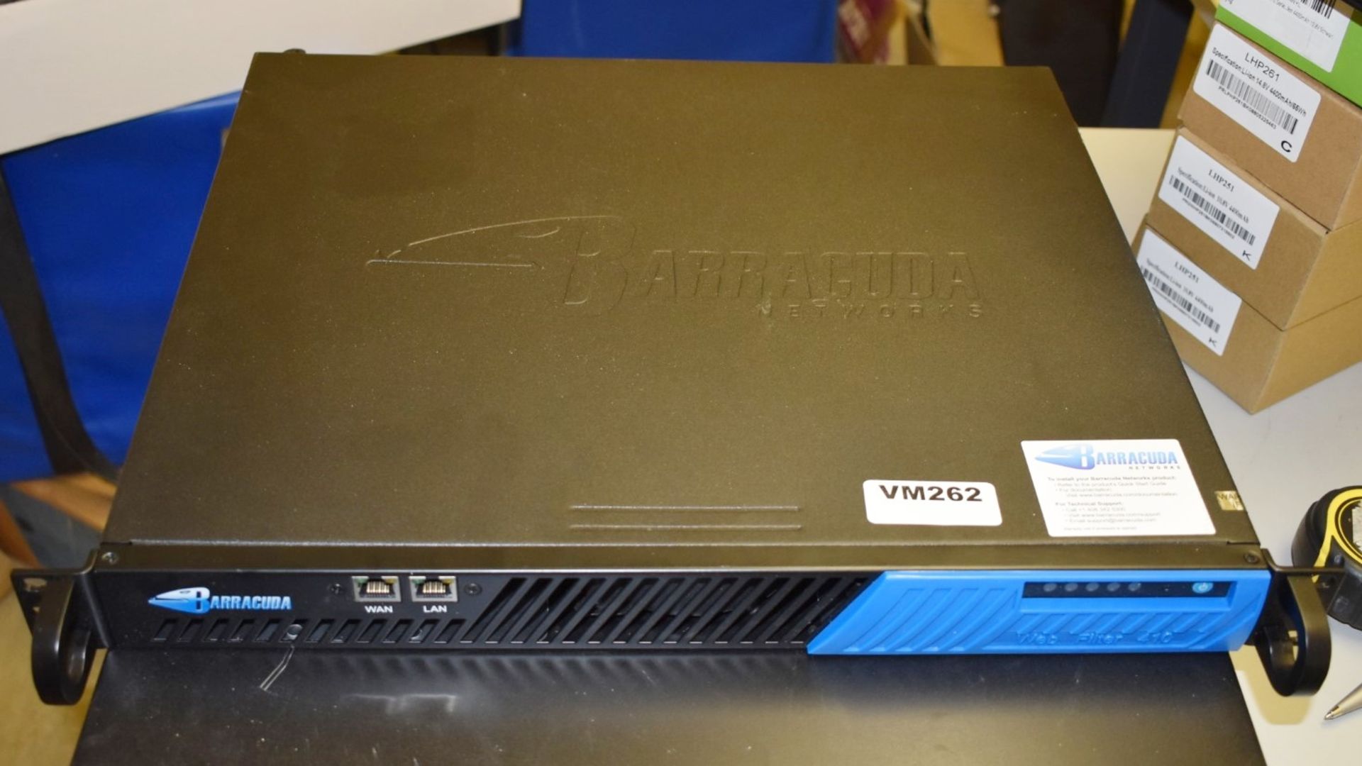 1 x Barracuda Web Filter 410 Firewall Appliance With Rackmount Fixtures - Ref VM262 IT - CL409 -