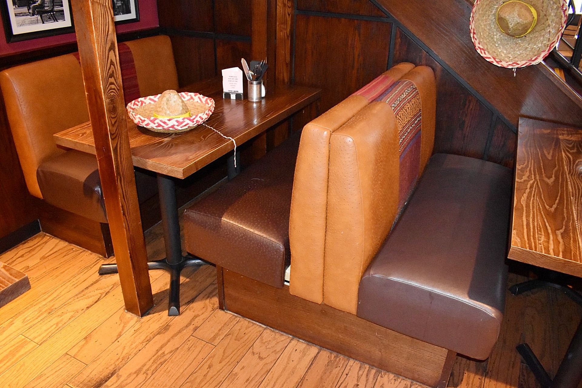 24 x Sections of Seating Booth With Fabric Backs and Faux Leather Seats - Image 7 of 34