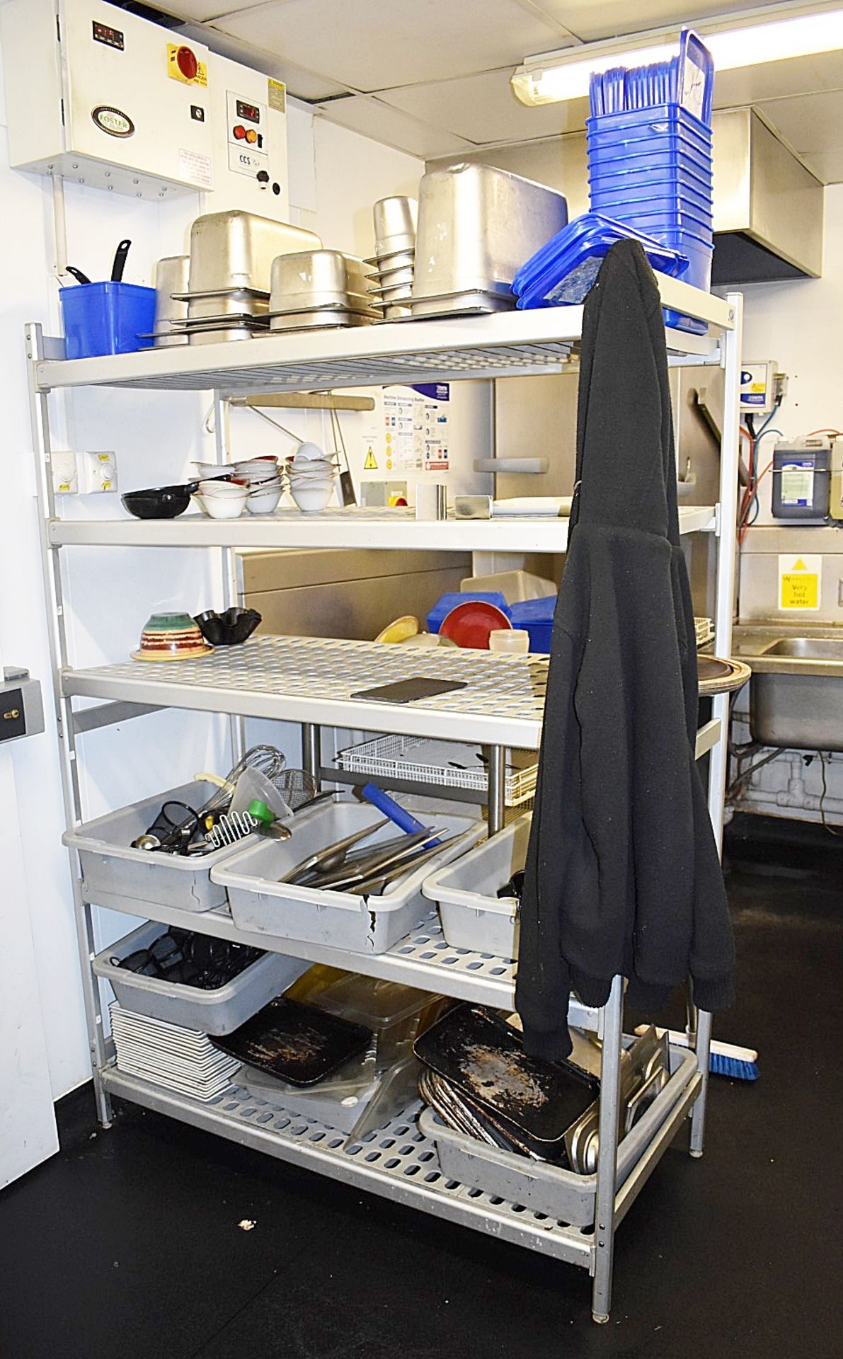 1 x 5-Shelf Commercial Kitchen Racking Storage Unit - Ref: CB134