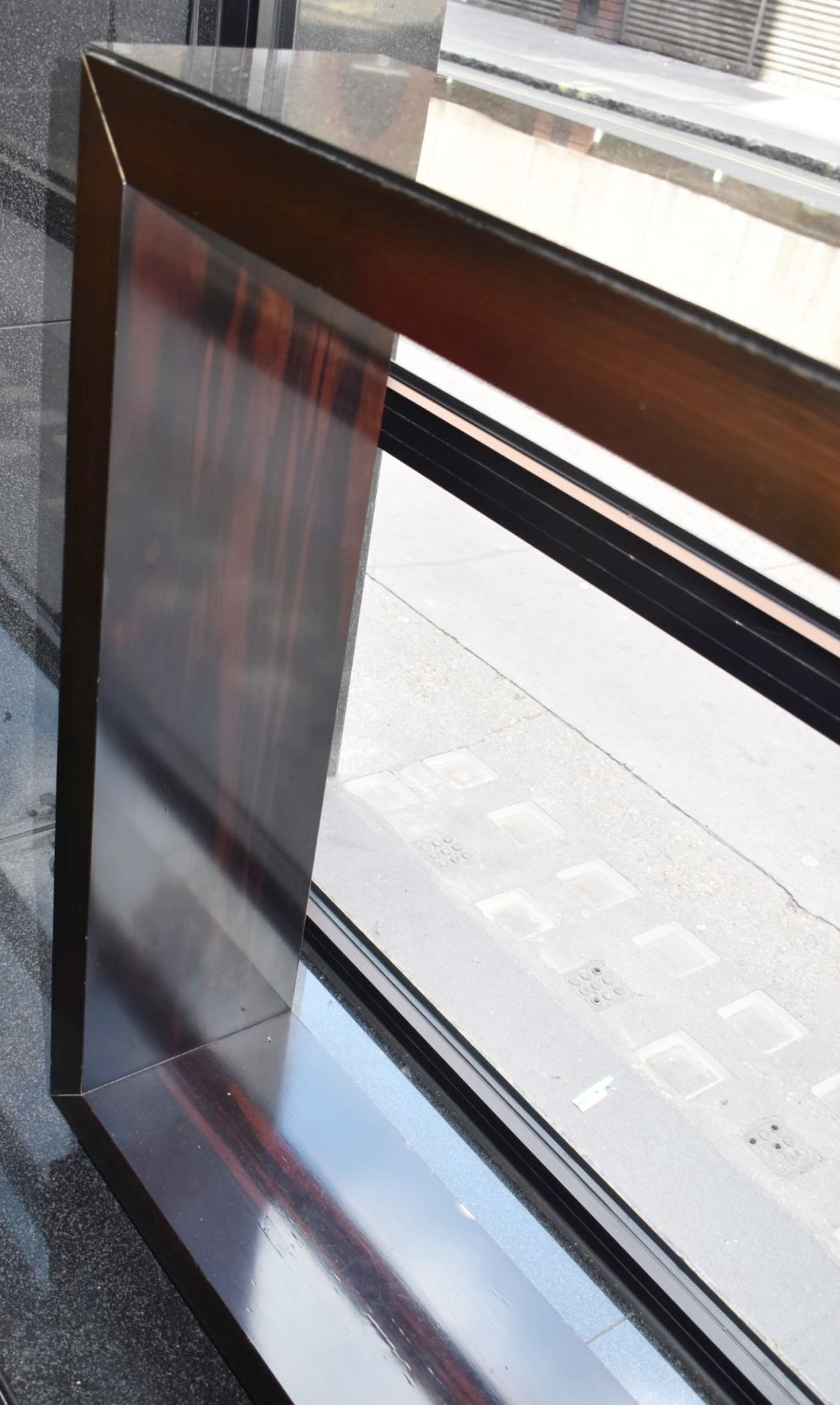 2 x Wenge Wood Console Tables With Smoked Glass Tops H108 x W200 x D25 cms - CL392 - Ref LD122/125 - Image 6 of 6