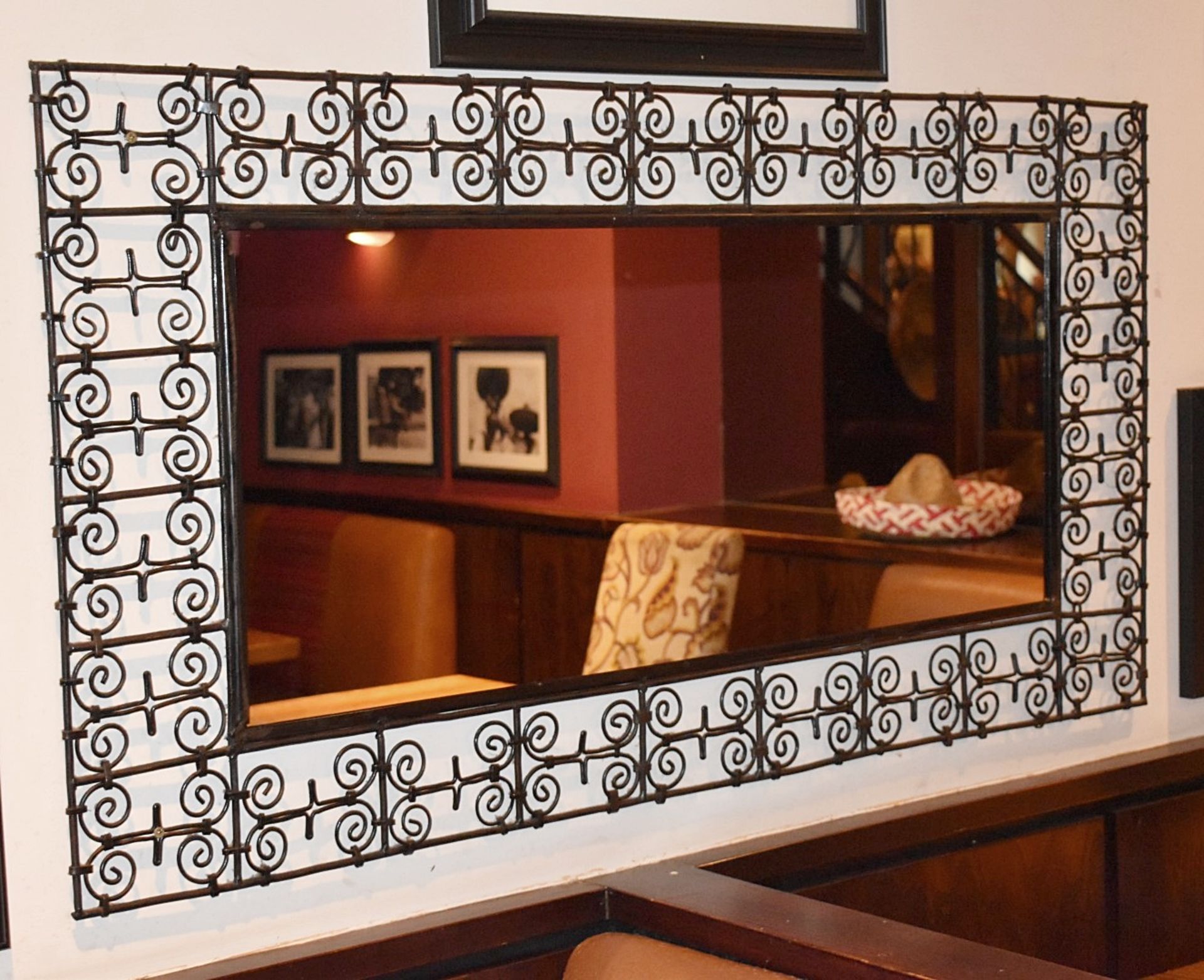 3 x Decorative Wall Mirrors With Hand Crafted Metal Frames - H67 x 100-130cms - CL420 GF - From a - Image 2 of 4