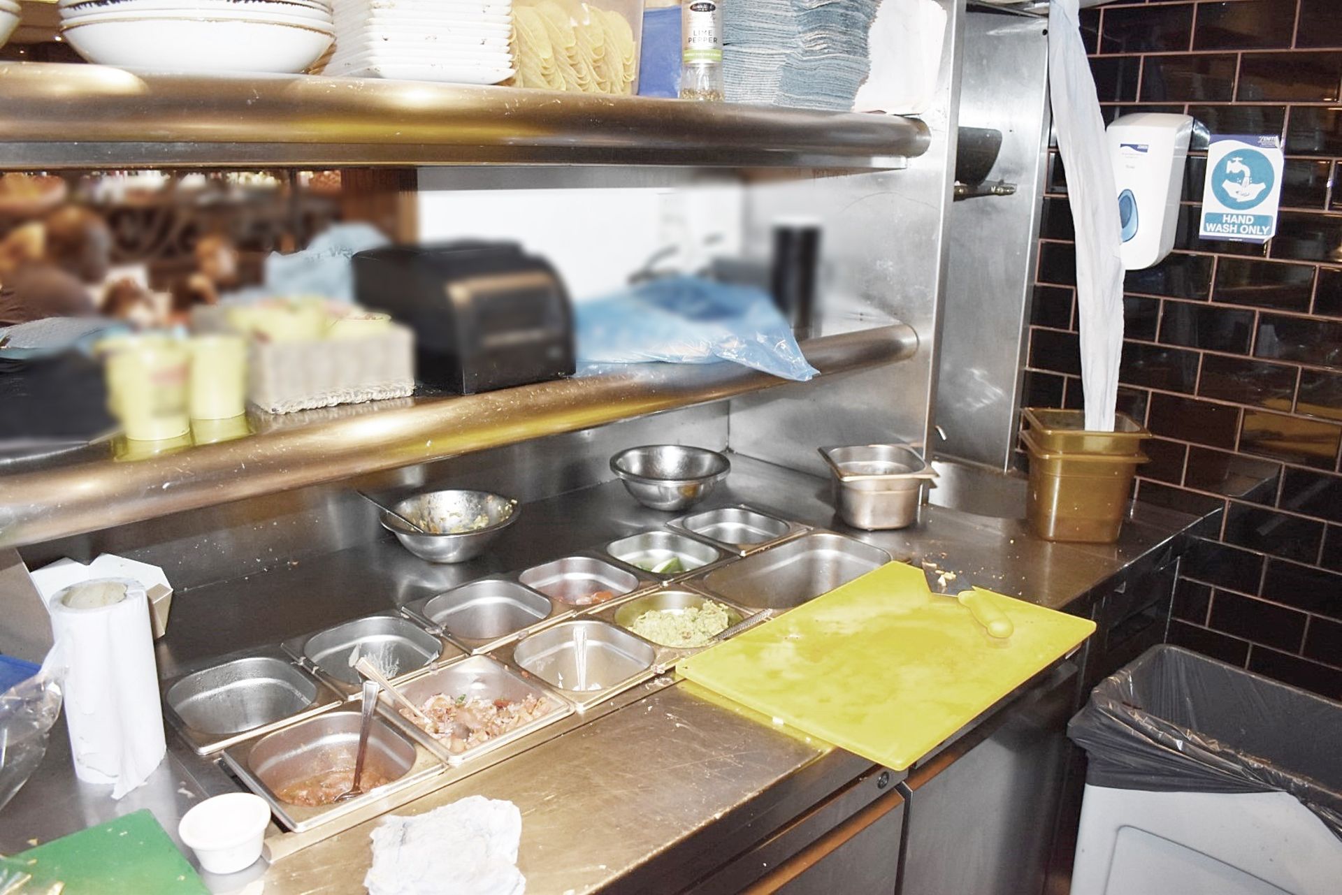 1 x Stainless Steel Preparation / Serving Area - Features Fryers, Gasto Pans, Counters, Shelving - Image 11 of 15