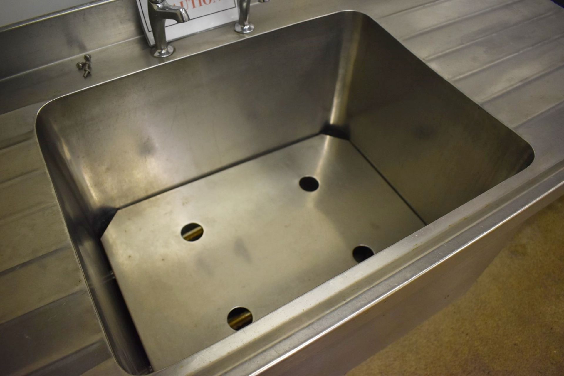 1 x Stainless Steel Wash Station With Two Wash Basins and One EWB Boiling Water Basin - Approx 18 - Image 8 of 15