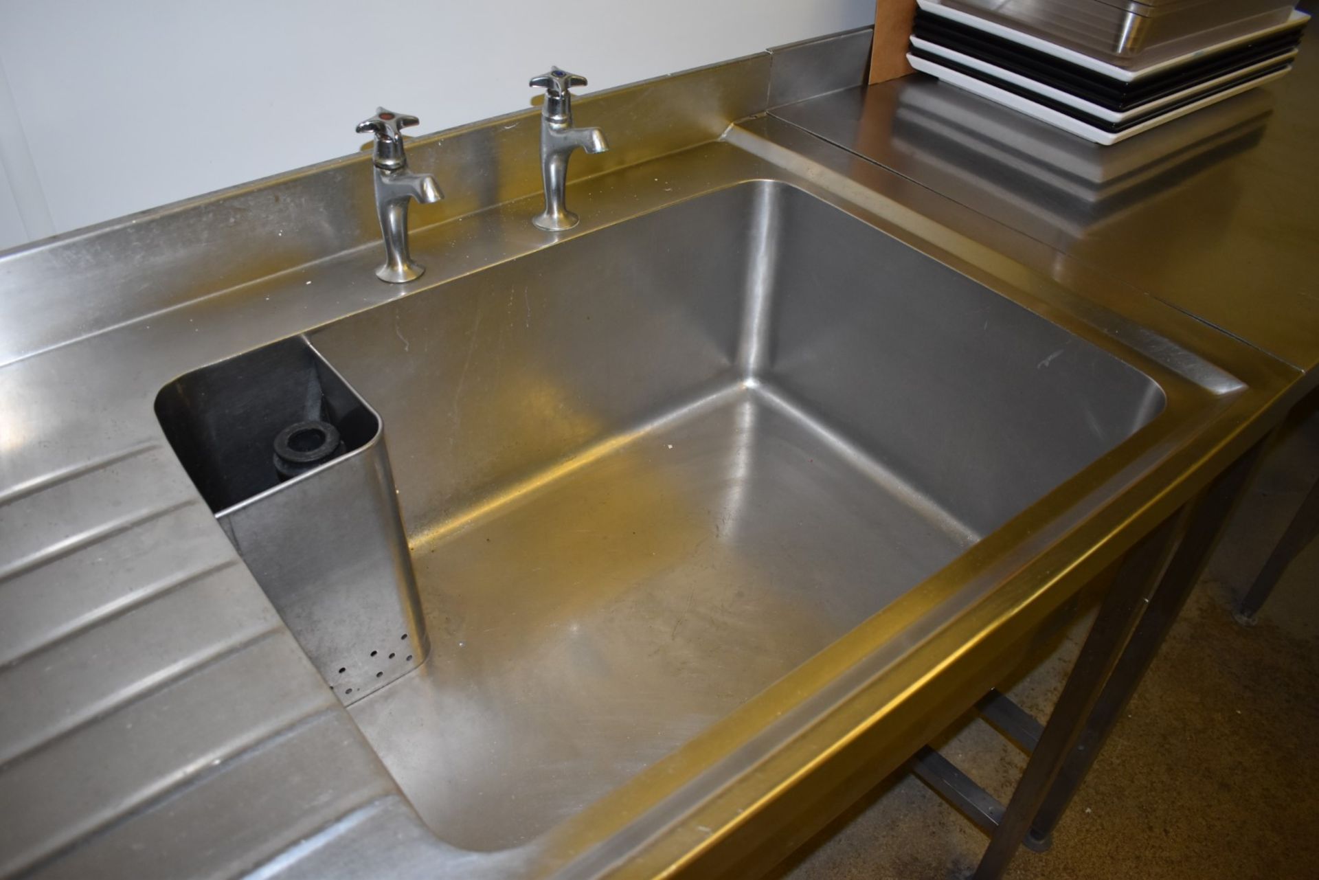 1 x Stainless Steel Wash Station With Two Wash Basins and One EWB Boiling Water Basin - Approx 18 - Image 12 of 15