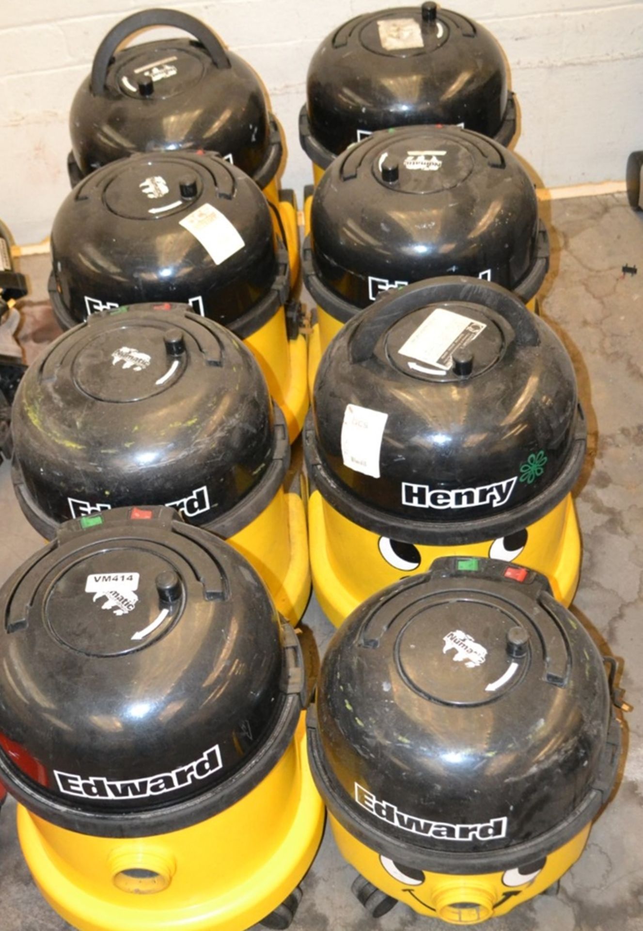 8 x Yellow Numatic Commercial Vacuum Cleaners - Ref: VM414 - CL409 - Location: Wakefield WF16 - Image 2 of 3