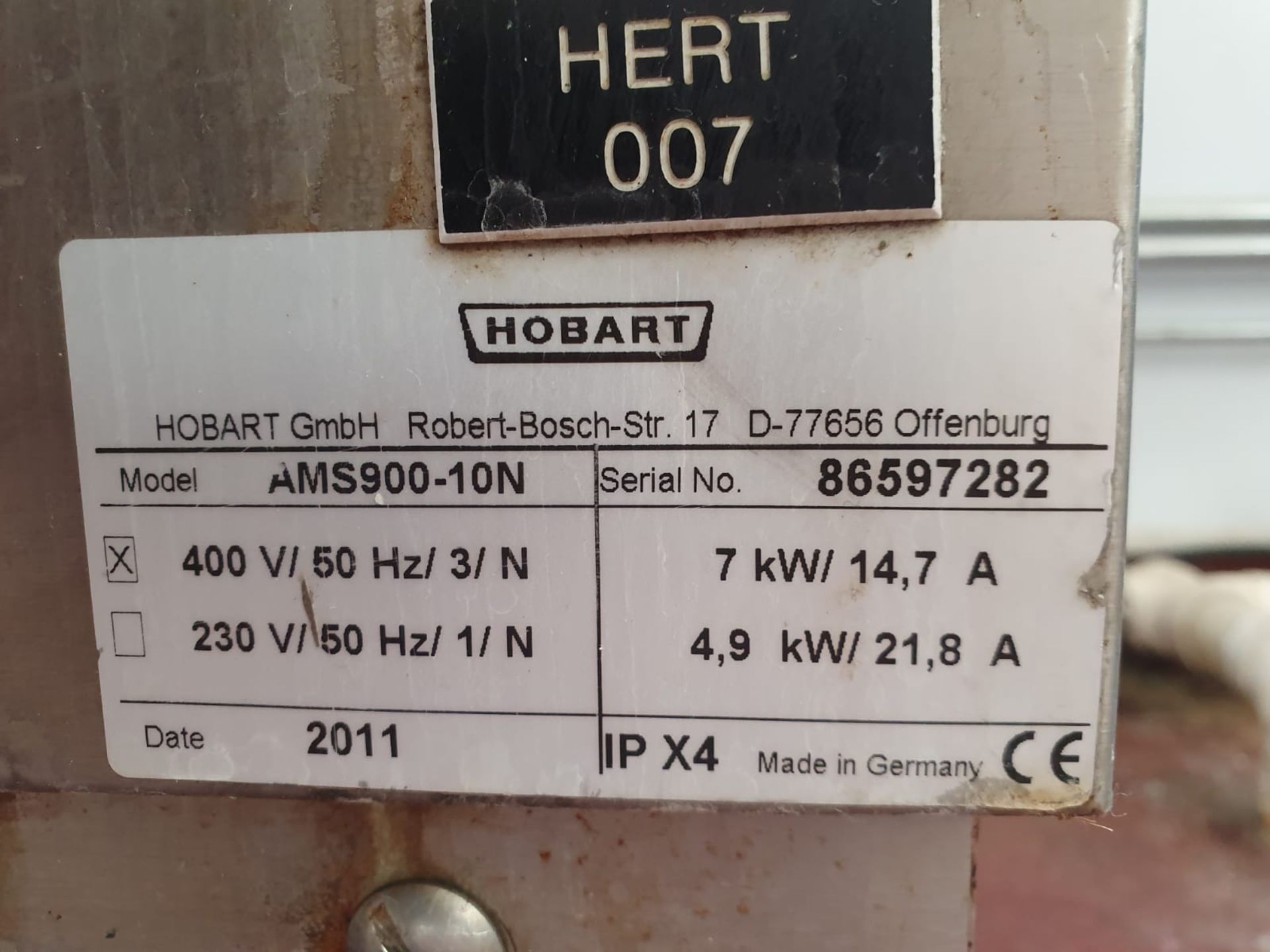 1 x Hobart Passthrough Dishwasher With Larger Inlet Table - Model AMS900-10N 3 Phase - CL499 - - Image 4 of 7