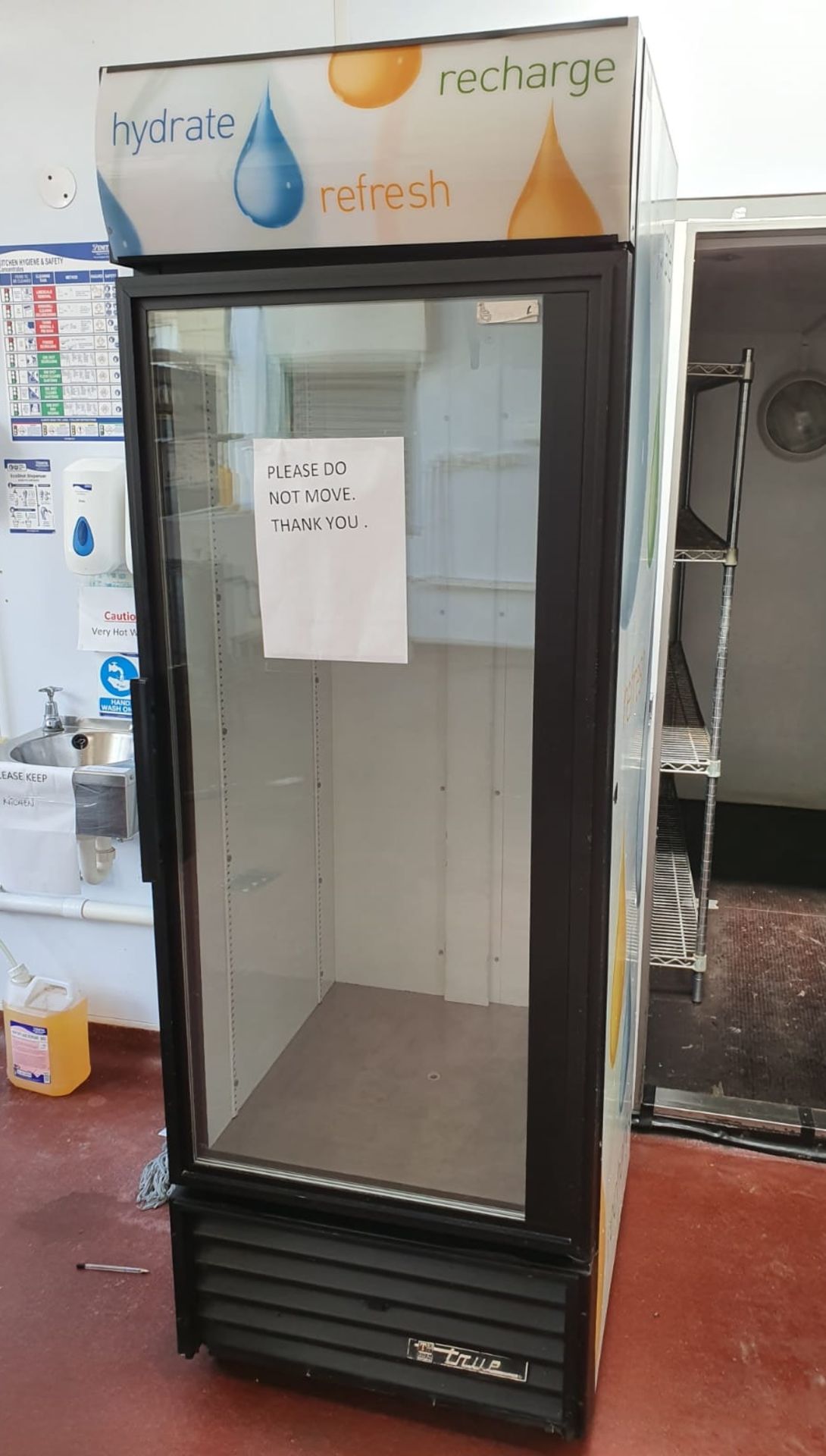 1 x True Single Door Visual Deck Merchandise Display Refrigerator - CL499 - Location: Borehamwood