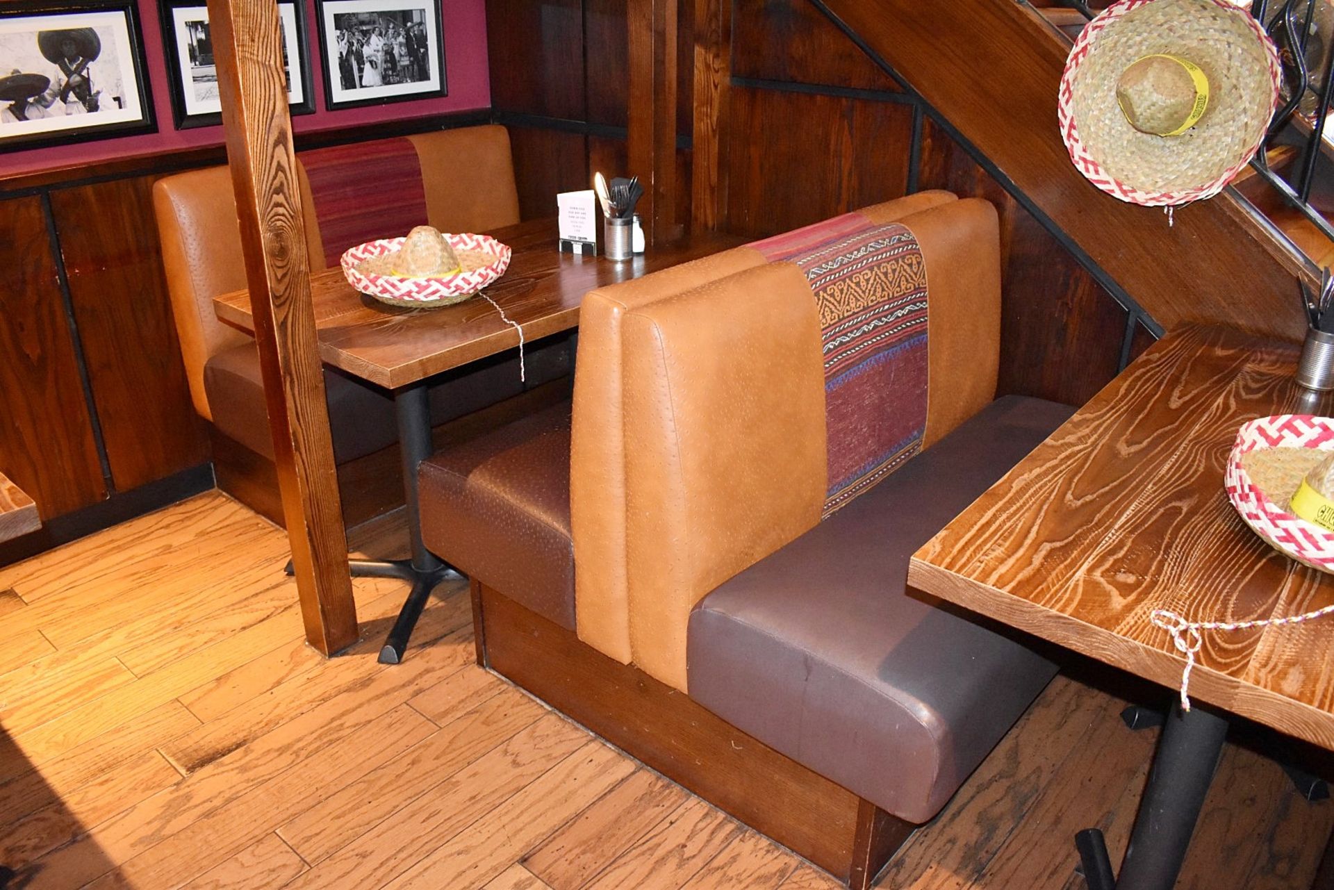 24 x Sections of Seating Booth With Fabric Backs and Faux Leather Seats - Image 10 of 34