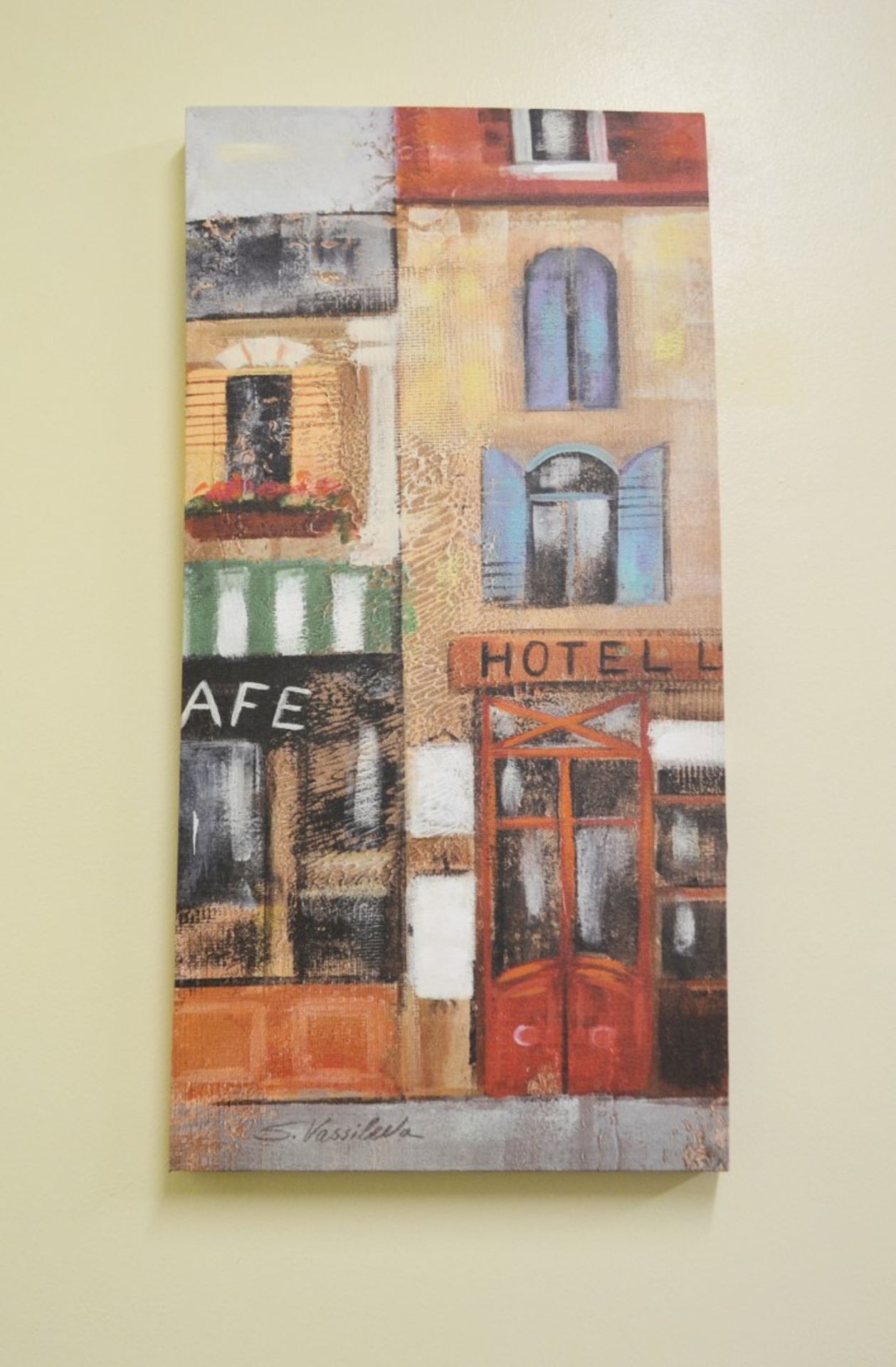 Set Of 4 Signed Paintings Of A Classic French High Street - Ref: VM365 - CL409 - Location: WF16 - Image 2 of 6