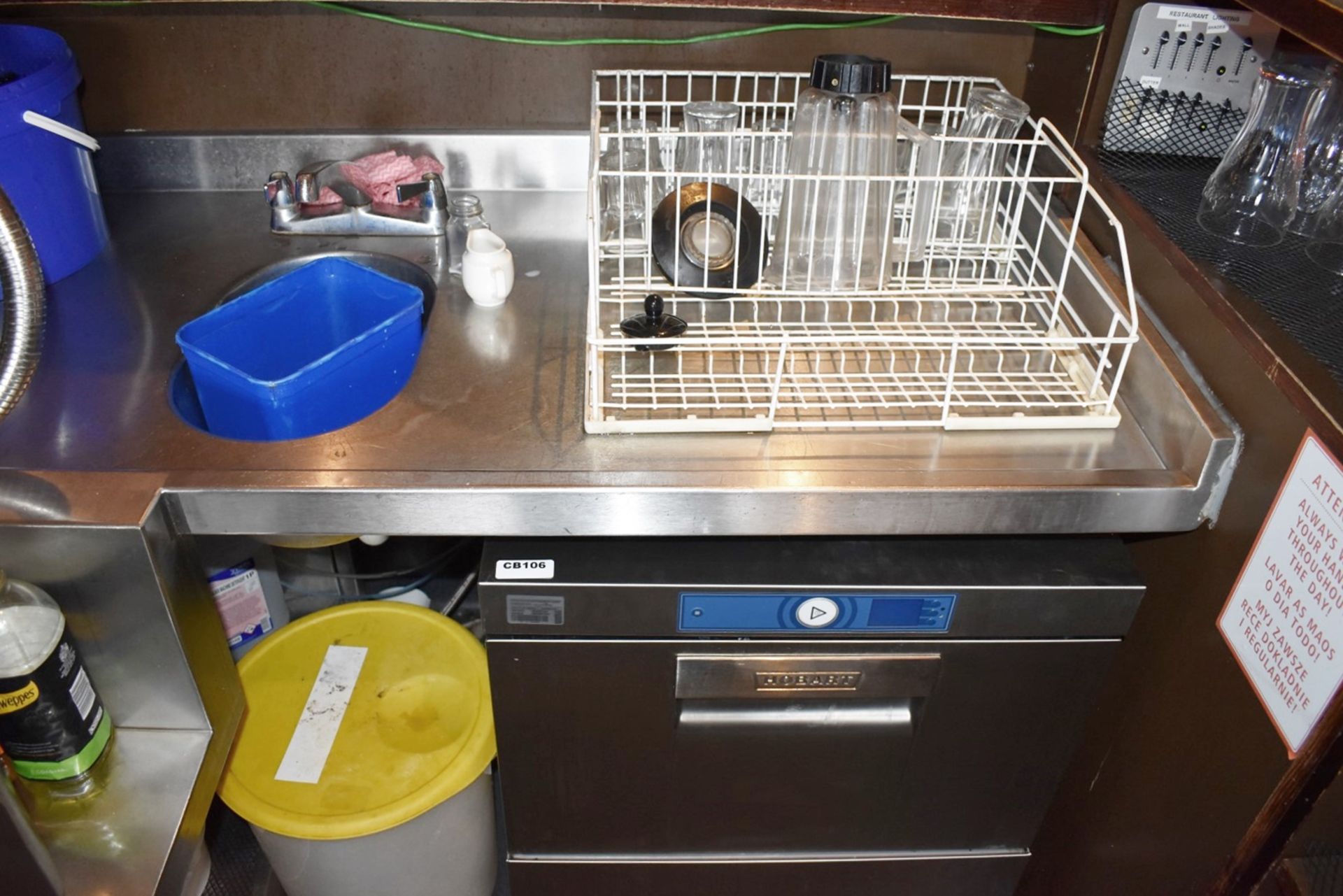 1 x Stainless Steel Back Bar Unit With Integrated Ice Well, Bottle Speed Shelf and Sink Basin - - Image 5 of 5