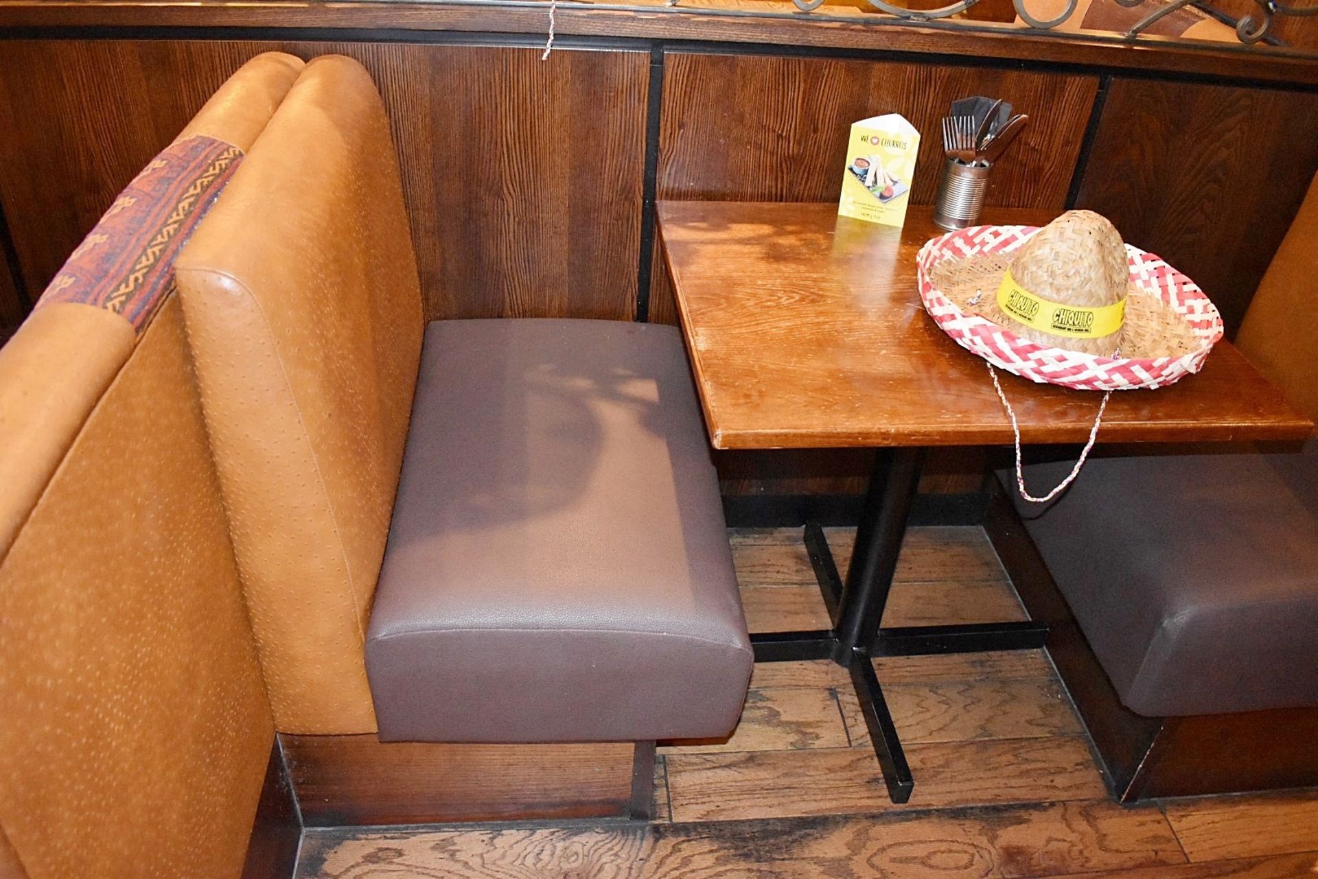 24 x Sections of Seating Booth With Fabric Backs and Faux Leather Seats - Image 18 of 34