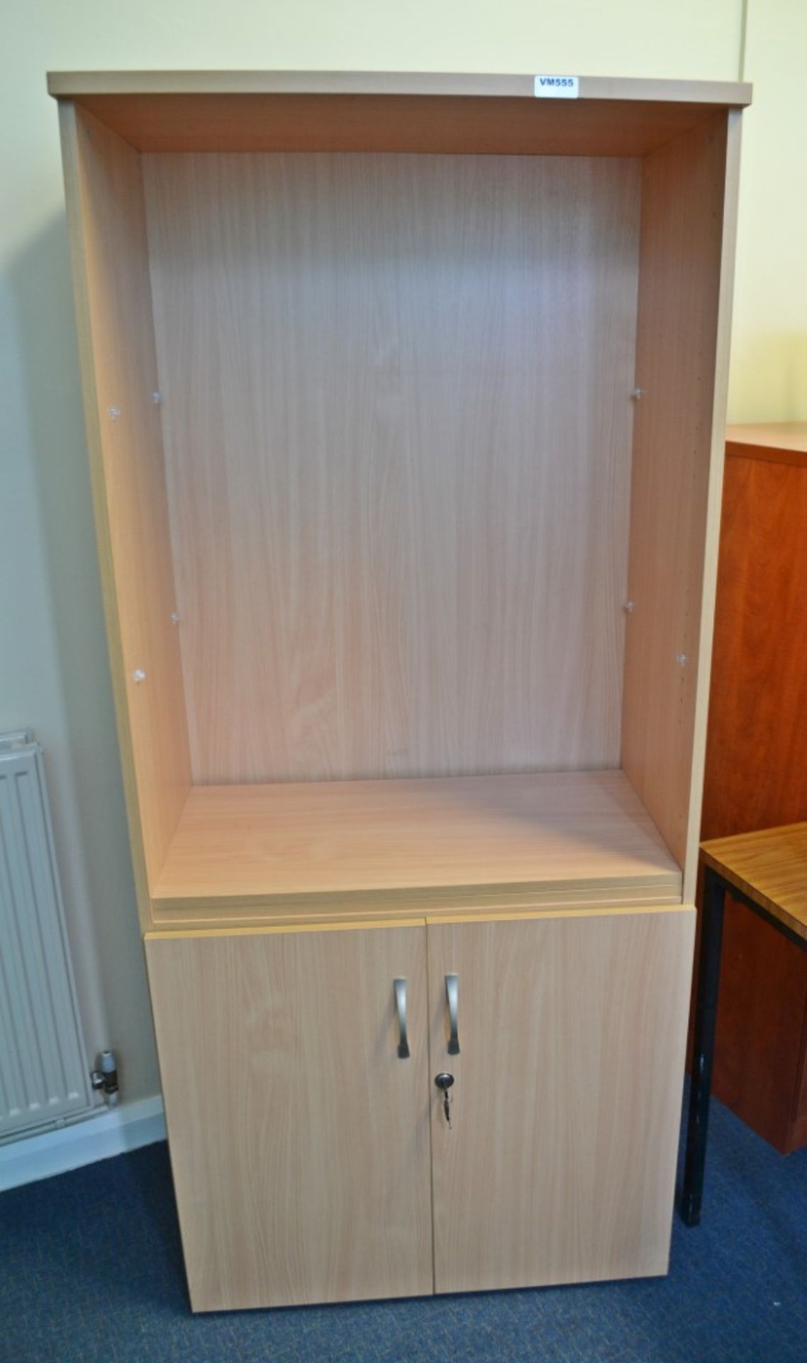 1 x Bookcase Cabinet Finished In Beech - Ref: VM555/A16 B1 - CL409 - Location: Wakefield WF16 A16