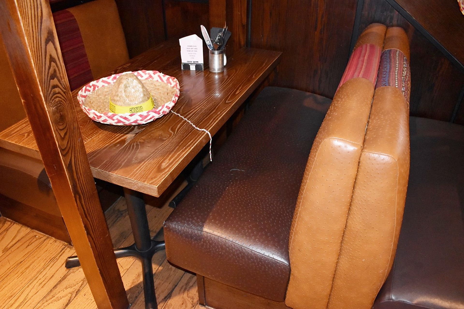 24 x Sections of Seating Booth With Fabric Backs and Faux Leather Seats - Image 9 of 34