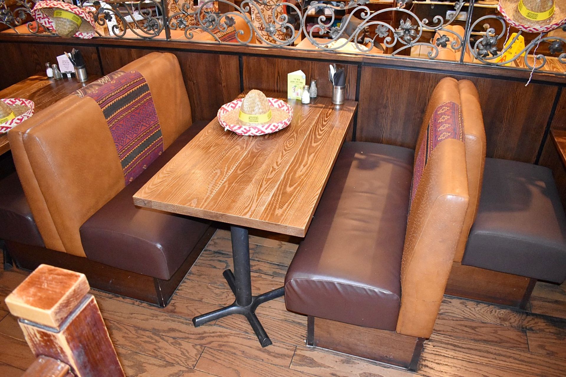 24 x Sections of Seating Booth With Fabric Backs and Faux Leather Seats - Image 15 of 34