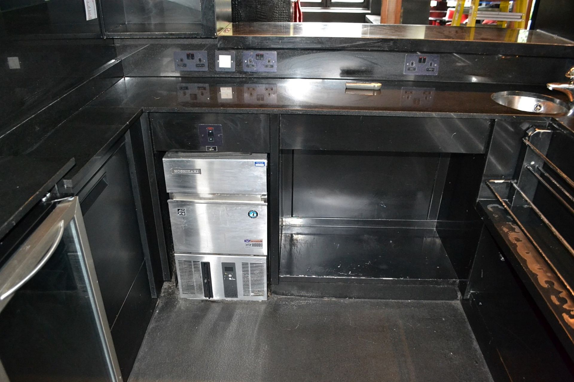 1 x Restaurant Wash Area For Pots and Glasses - Features Stone Prep SurfaceTops and Display Bookcase - Image 8 of 10