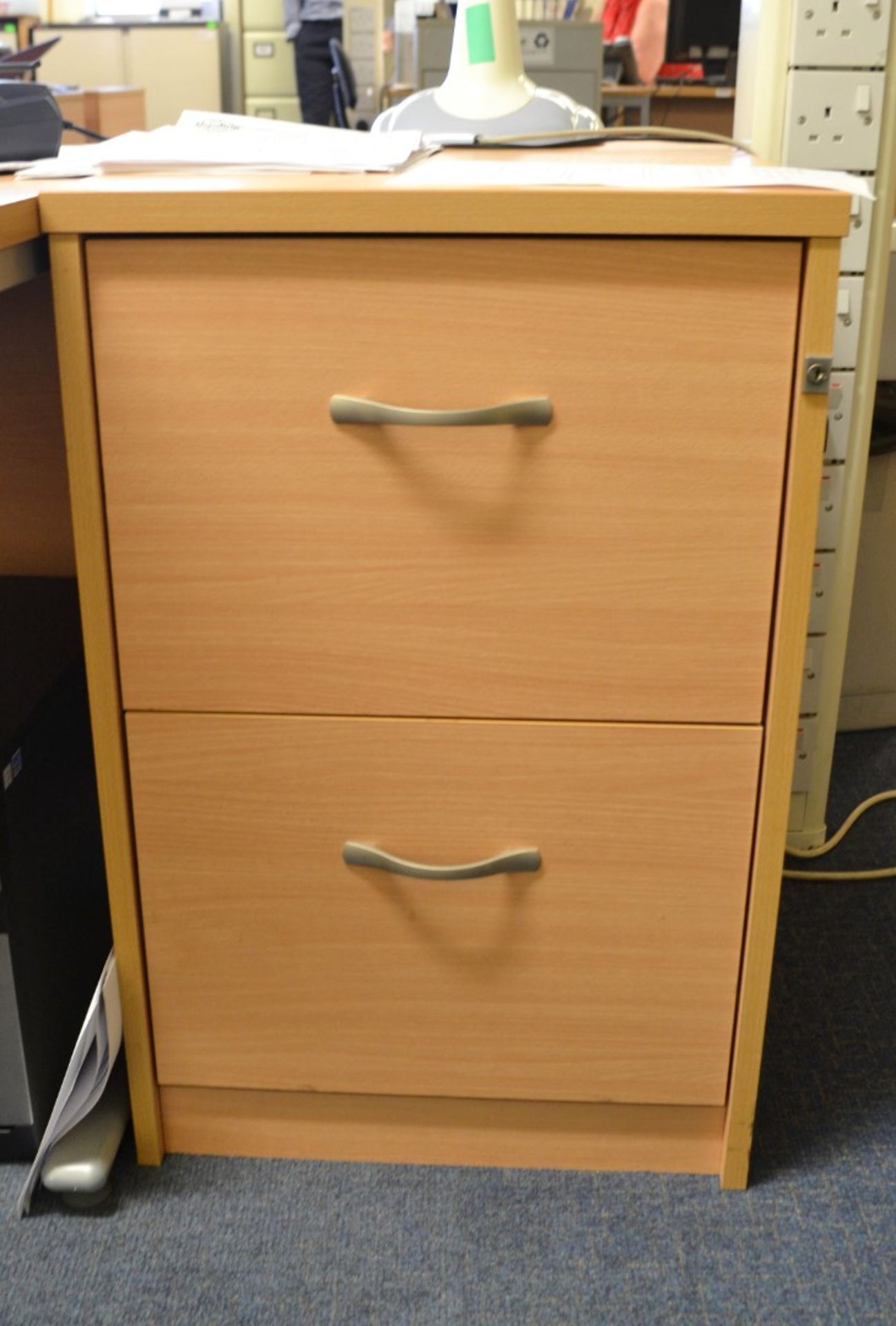 1 x Beech Office Desk Set - Ref: VM394 - CL409 - Location: Wakefield WF16 - Image 4 of 6
