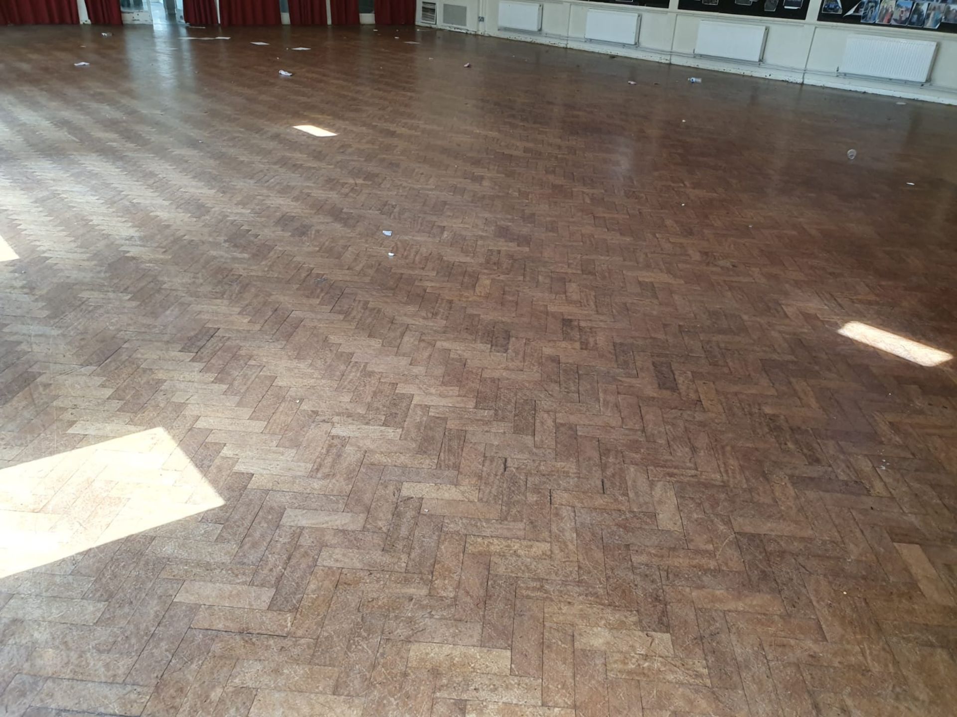 1 x Large Amount of Parquet Flooring From School Hall - Rooms Measures Approx 30ft x 50ft - - Image 2 of 2