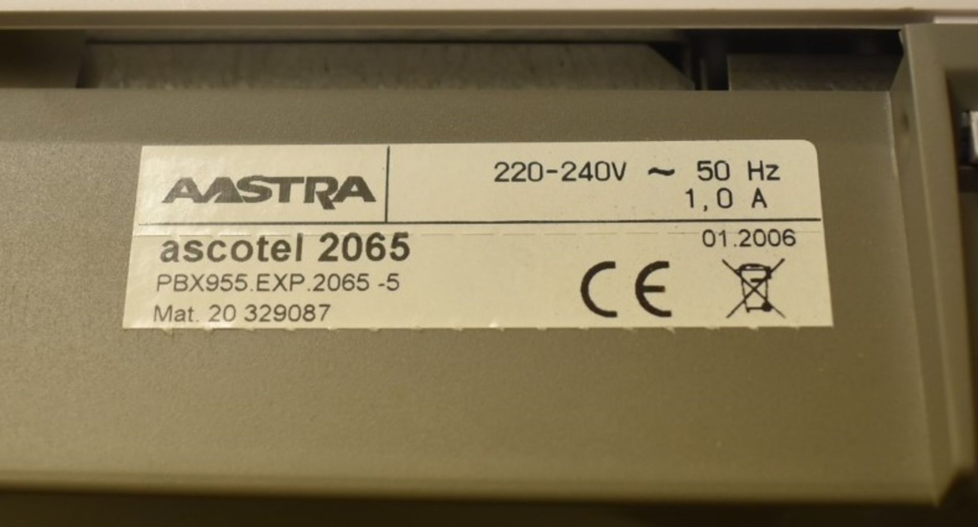 1 x Astra Ascotel Intelligate 2065 Phone System - Ref VM264 IT - CL409 - Location: Wakefield WF16 - Image 2 of 3