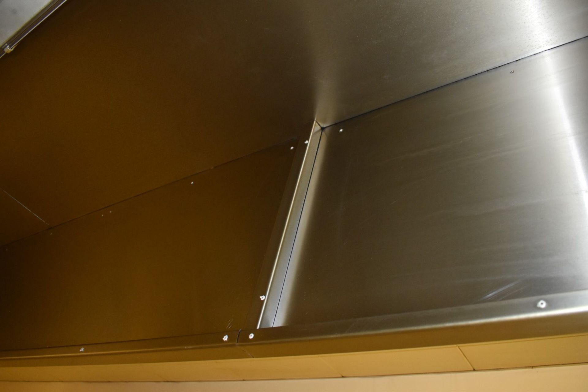 1 x Commerical Kitchen Ceiling Mounted Extractor Hood - Stainless Steel - Breaks into Multiple Parts - Image 8 of 17