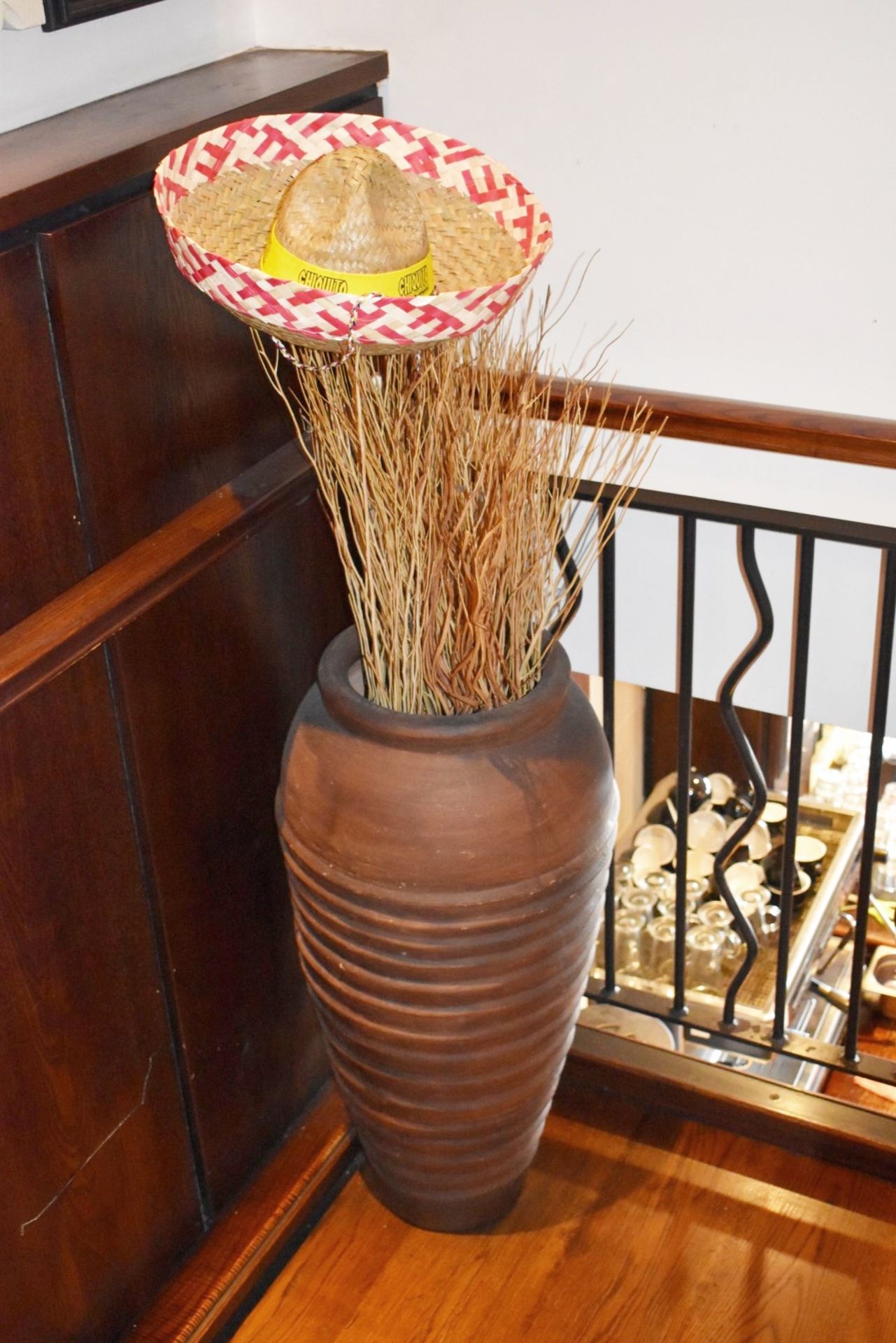 1 x Large Rustic Mexican Style Vase