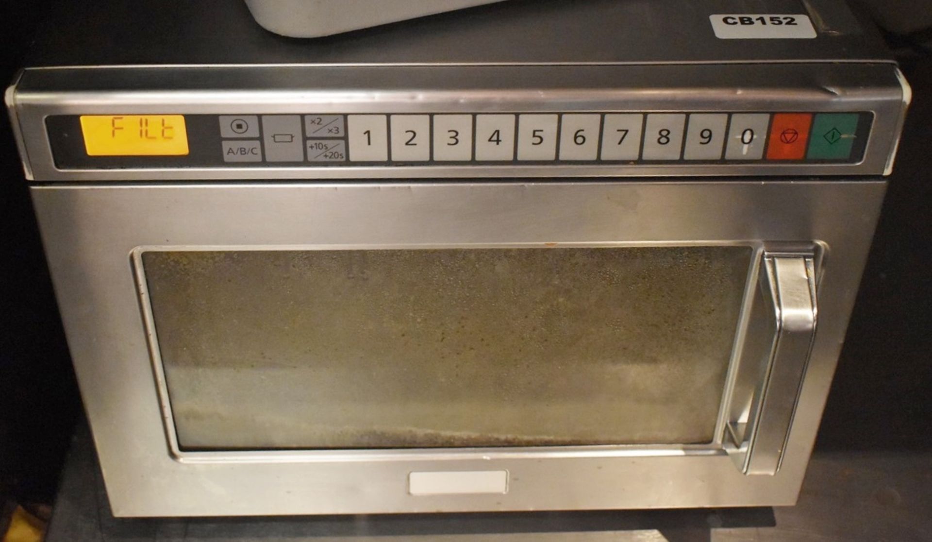 1 x Panasonic NE-1856 1800w Commercial Microwave Oven With Stainless Steel Finish - Ref: CB152