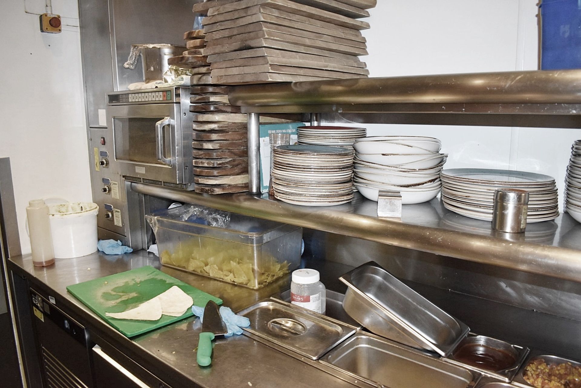 1 x Stainless Steel Preparation / Serving Area - Features Fryers, Gasto Pans, Counters, Shelving - Image 15 of 15