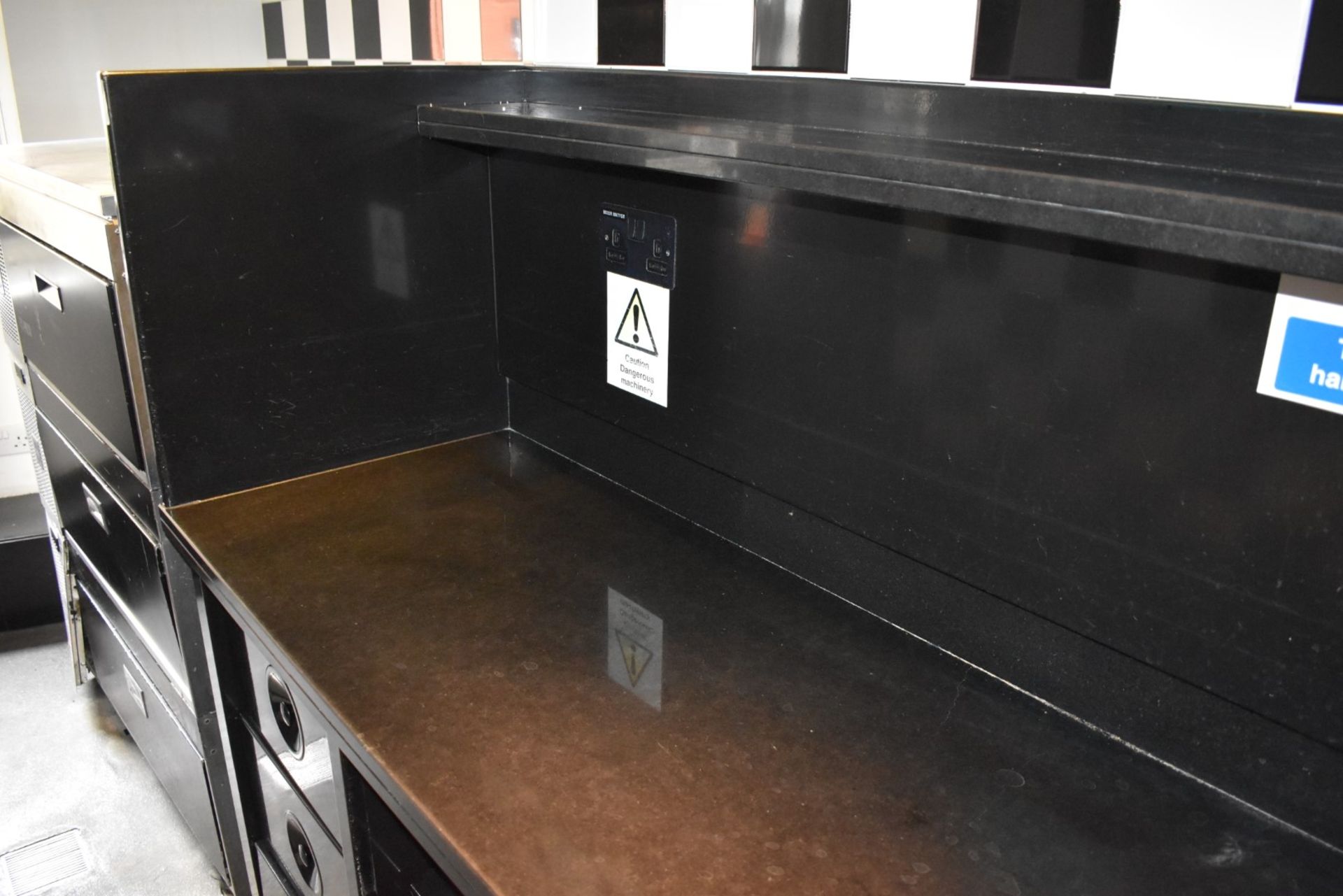 1 x Commercial Kitchen Prep Unit With Stone Surfaces, Enclosed Splashback and Side, Drawers With - Image 6 of 7