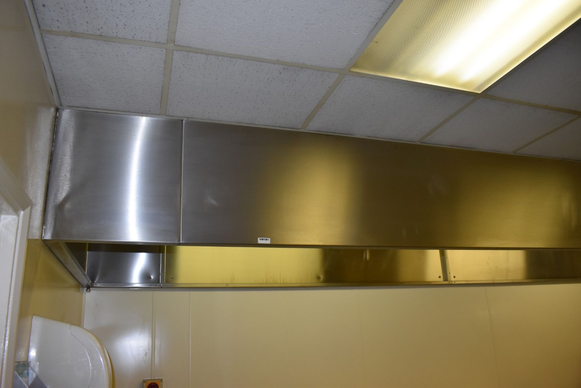 1 x Commerical Kitchen Ceiling Mounted Extractor Hood - Stainless Steel - Breaks into Multiple Parts - Image 2 of 8