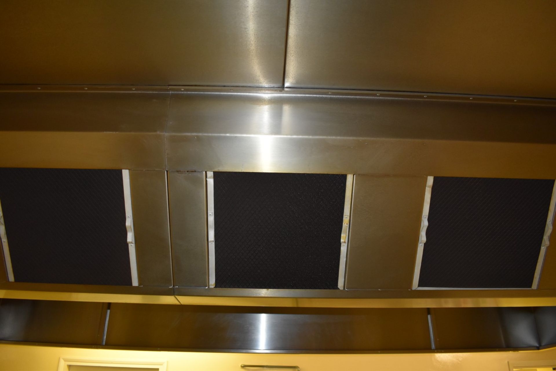 1 x Commerical Kitchen Ceiling Mounted Extractor Hood - Stainless Steel - Breaks into Multiple Parts - Image 11 of 17