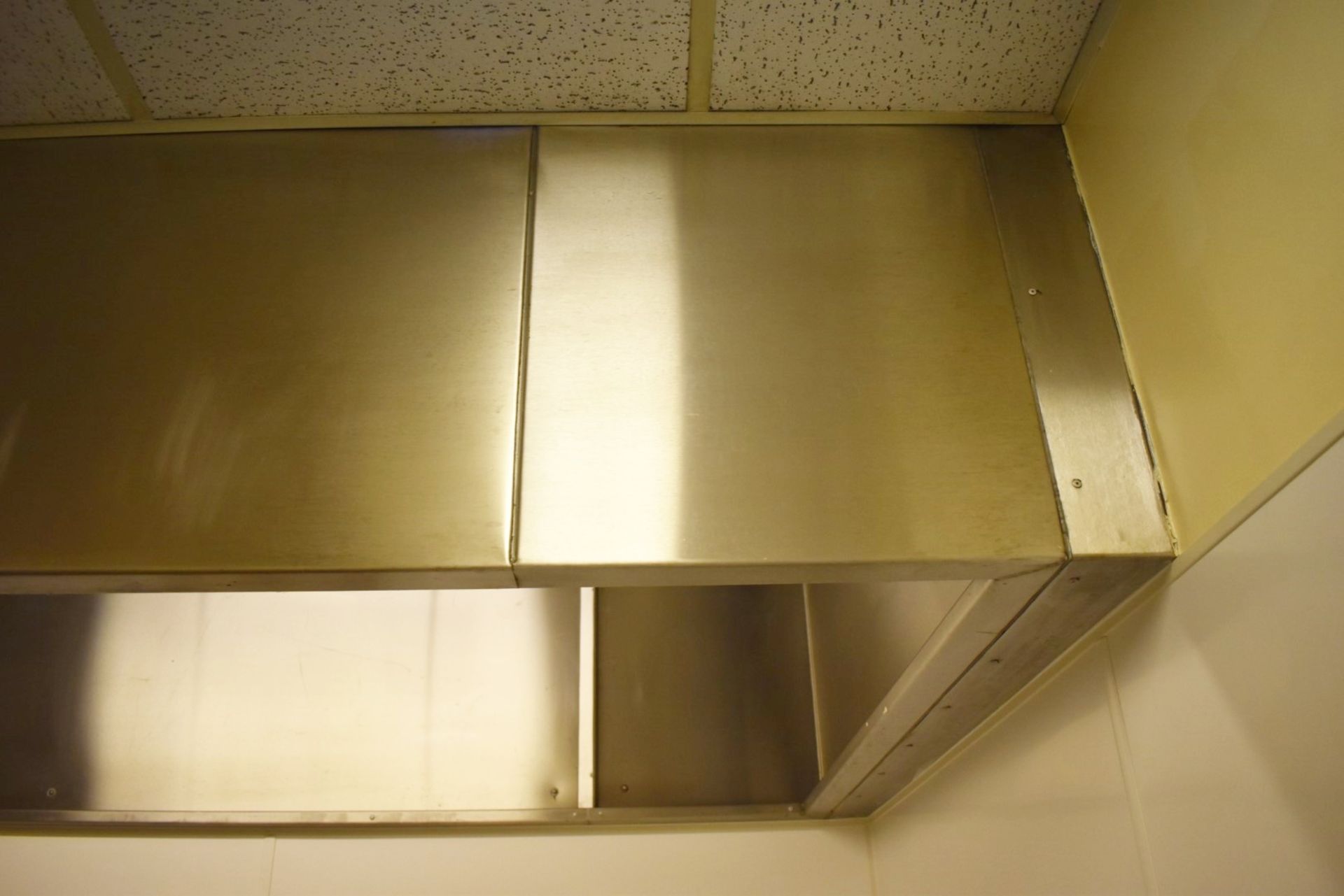 1 x Commerical Kitchen Ceiling Mounted Extractor Hood - Stainless Steel - Breaks into Multiple Parts - Image 4 of 8
