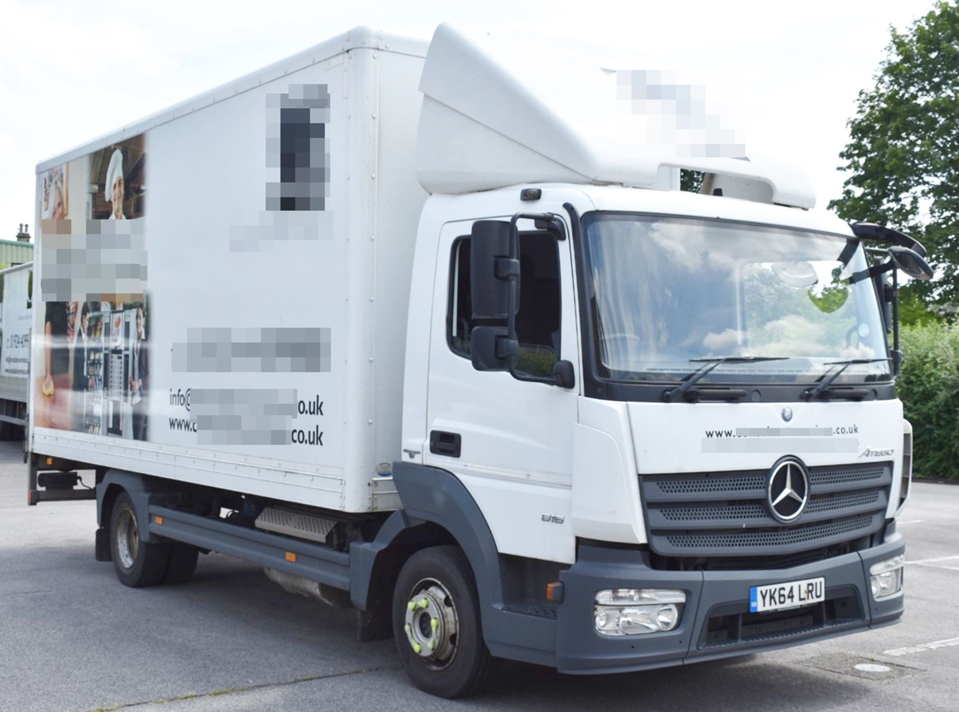 1 x 2014 Mercedes Atego Diesel 5.1 Litre 7.5 Ton Box Truck With Side Access Door and a Large