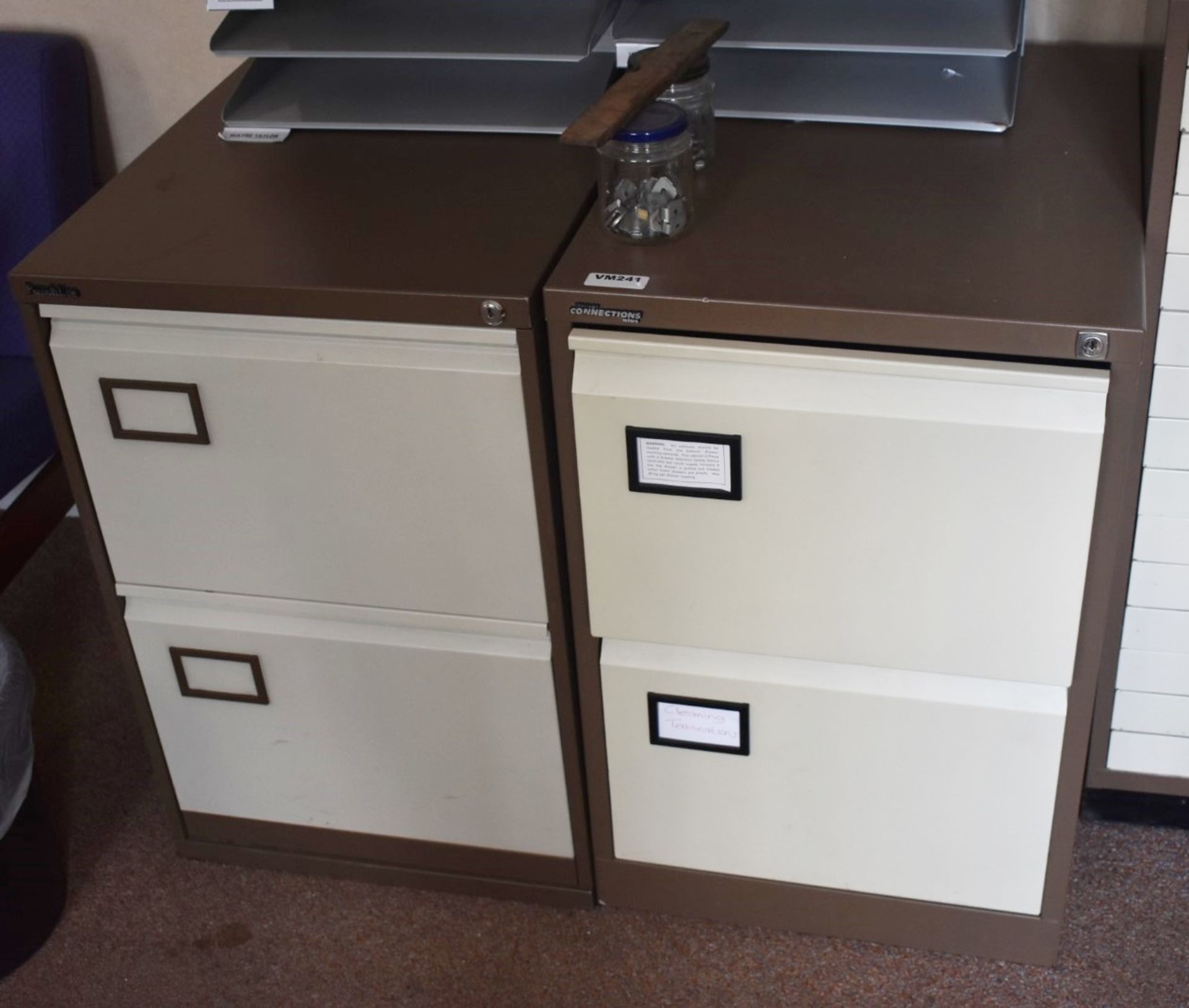 3 x Filing Cabinets To Include 1 x Three Drawer and 2 x Two Drawer - H71/102 x W47 x D62 cms - VM241