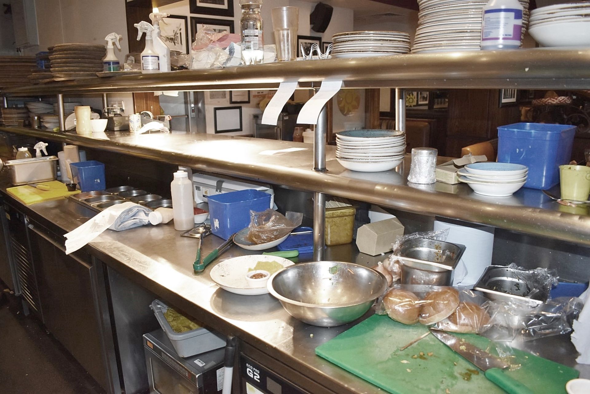 1 x Stainless Steel Preparation / Serving Area - Features Fryers, Gasto Pans, Counters, Shelving - Image 12 of 15