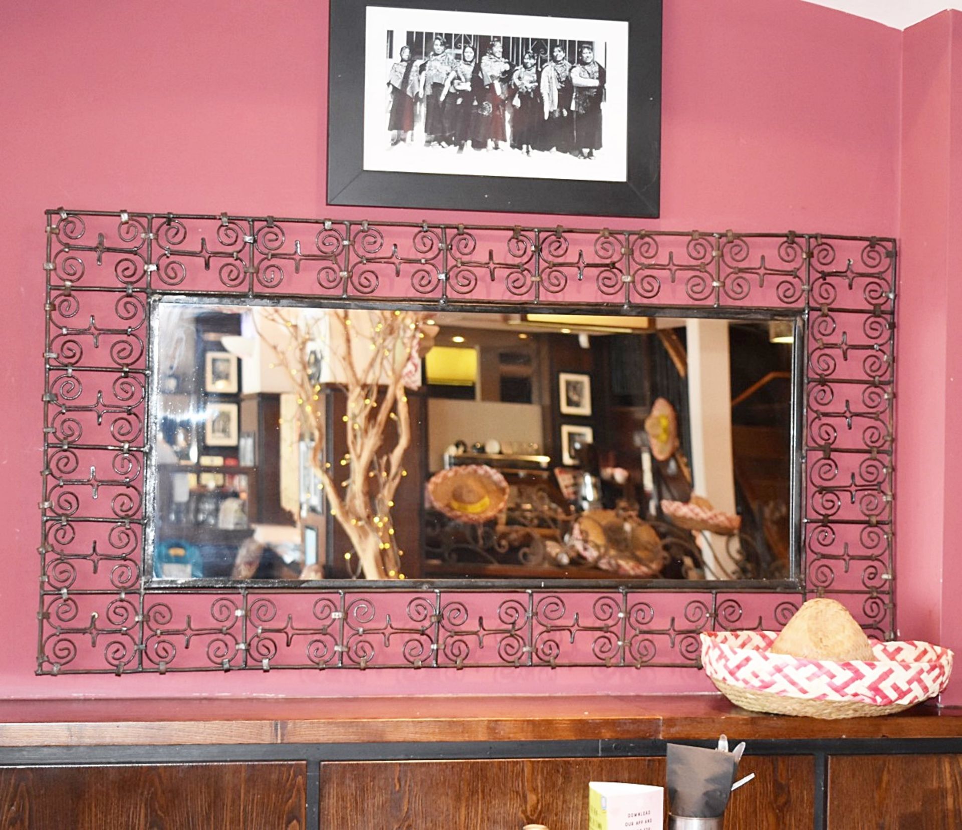 3 x Decorative Wall Mirrors With Hand Crafted Metal Frames - H67 x 100-130cms - CL420 GF - From a - Image 3 of 4