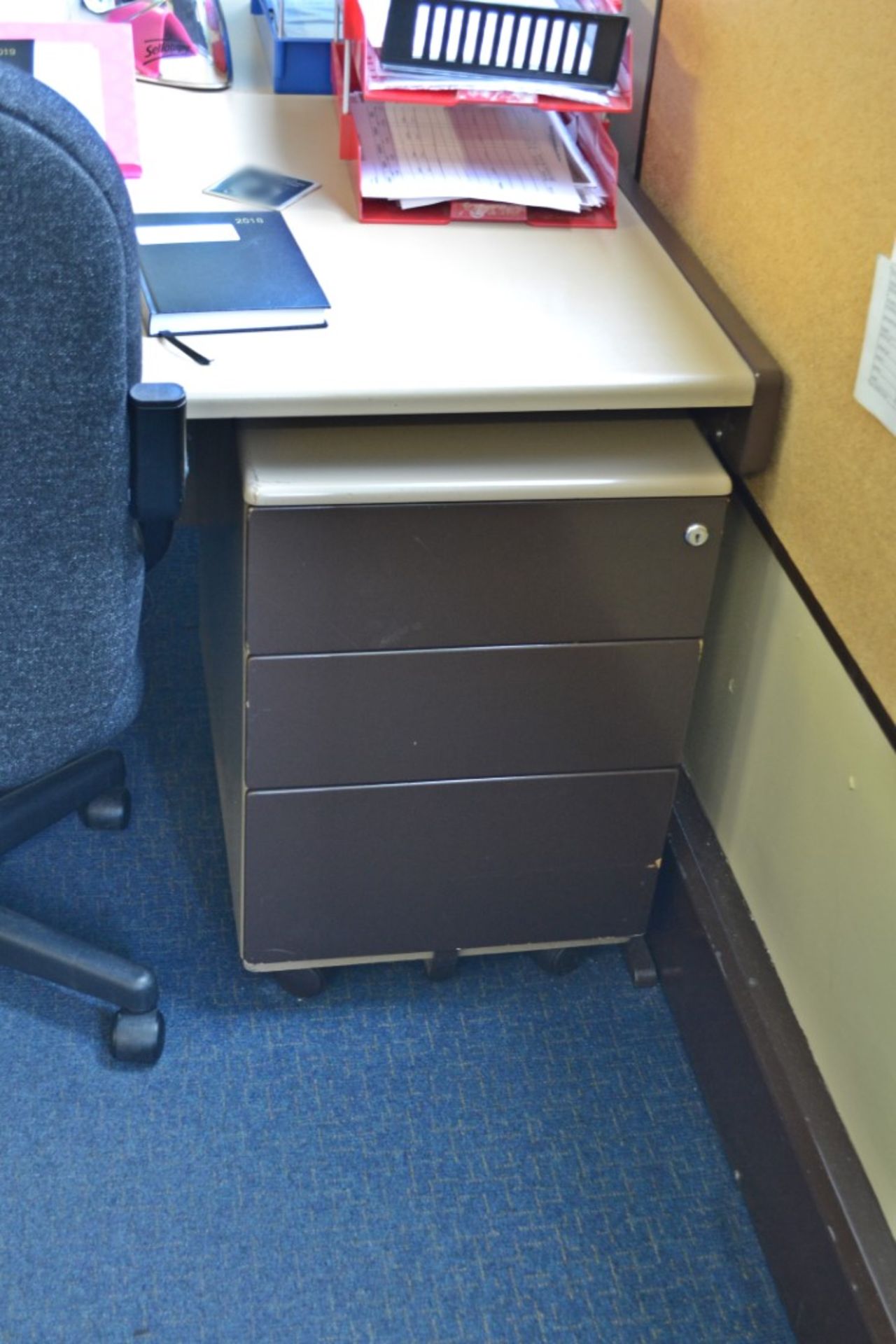 3 x Beige Rectangular Office Desks - Ref: VM357 - CL409 - Location WF16 - Image 3 of 3