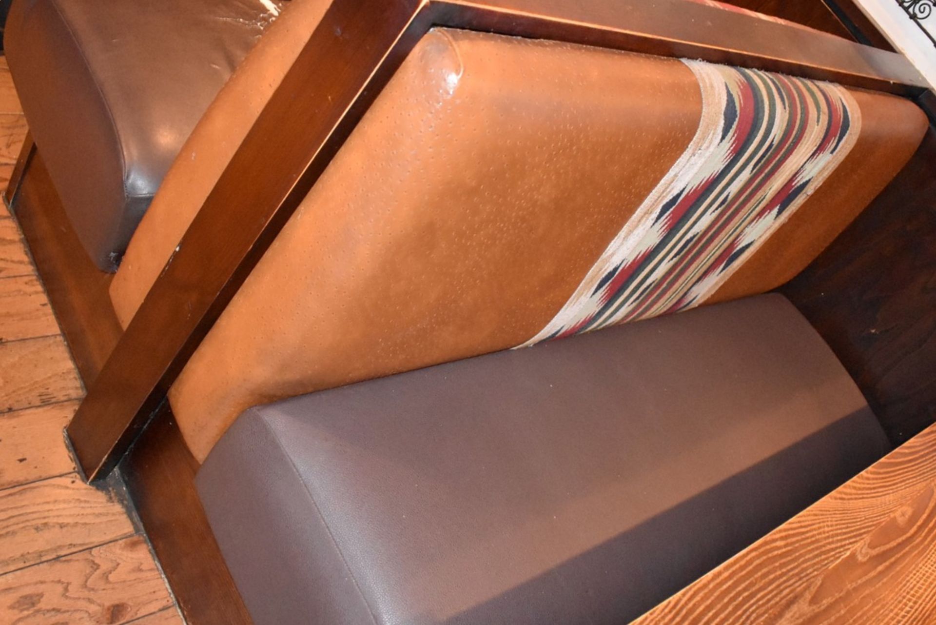 24 x Sections of Seating Booth With Fabric Backs and Faux Leather Seats - Image 5 of 34