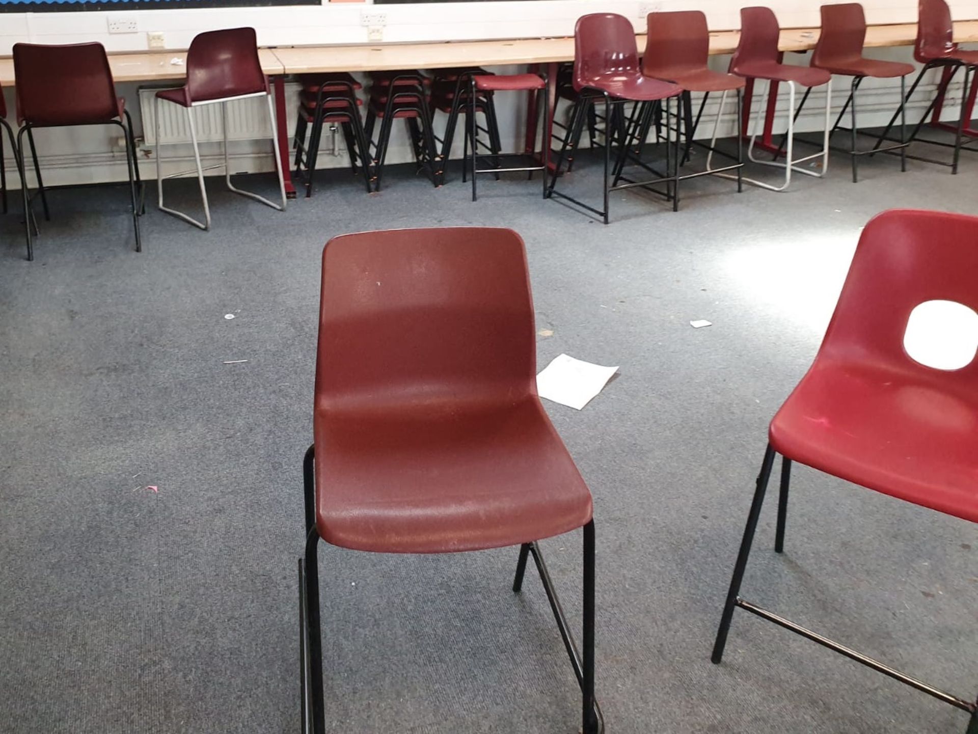 Approx 80 x Various Plastic School Chairs - In Red and Black - CL499 - Location: Borehamwood - Image 5 of 6