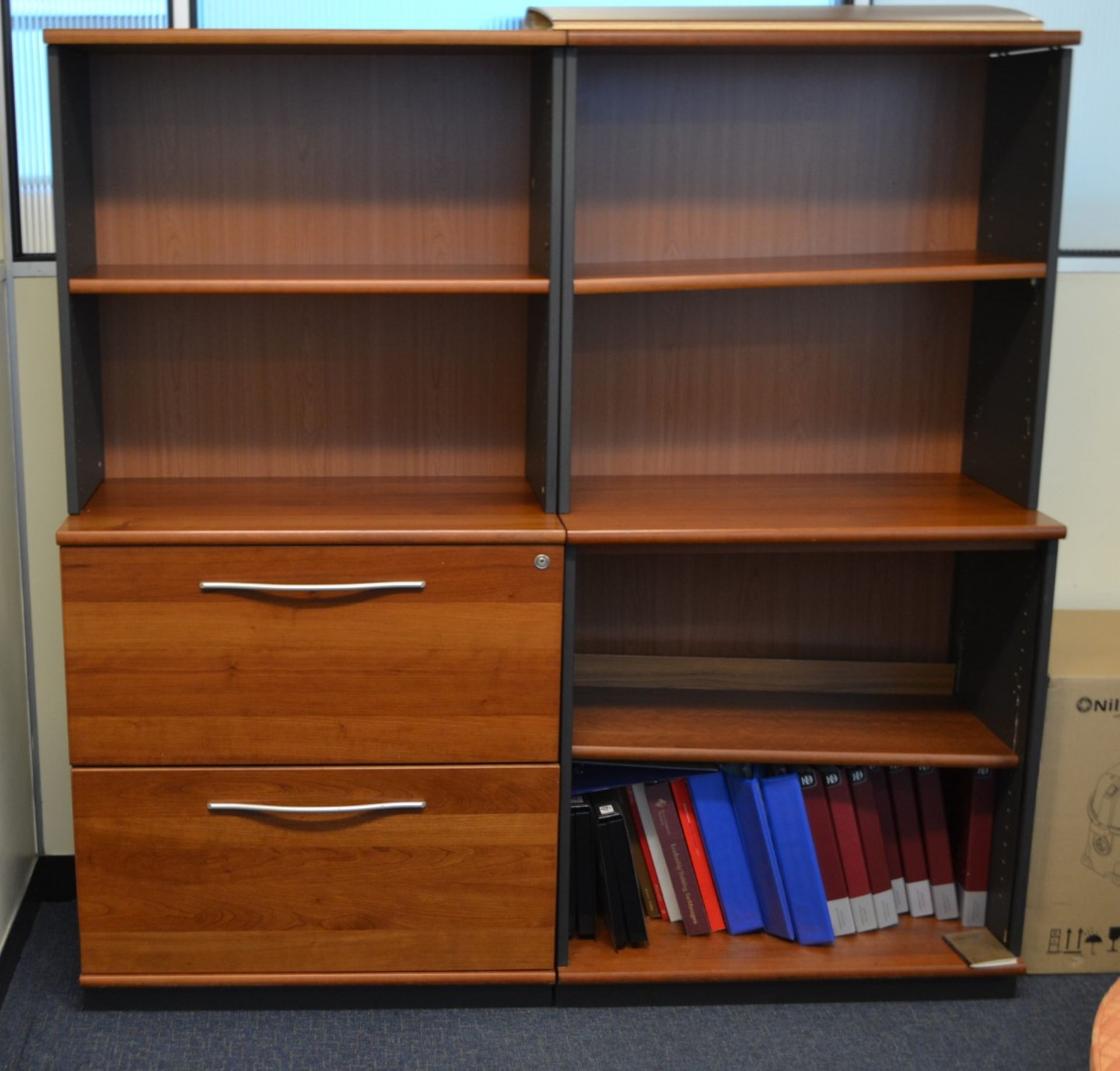 3 x Cabinets Finished In Walnut - VM339/A29 B1 - CL409 - Location: Wakefield WF16 This Lot