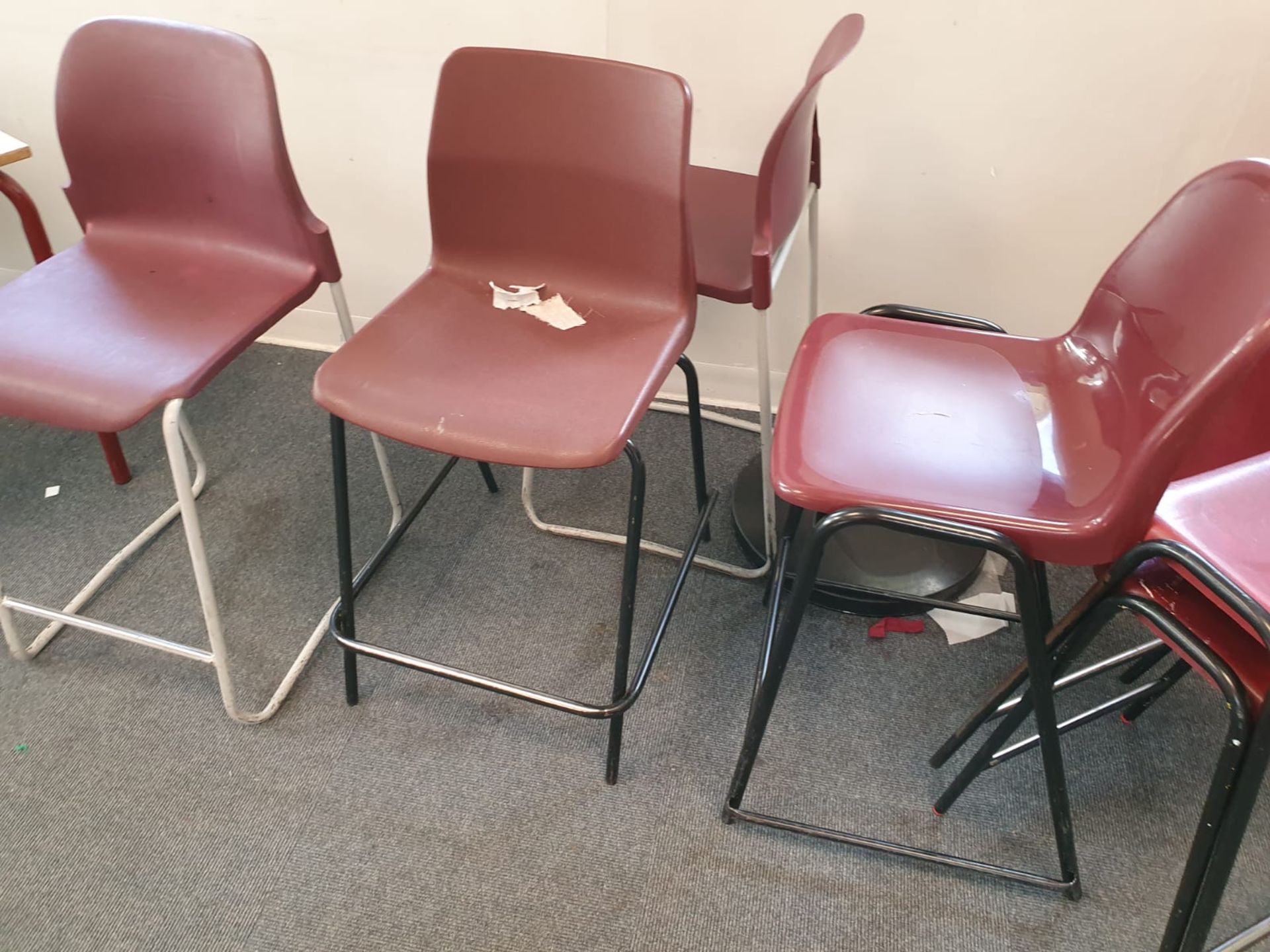 Approx 80 x Various Plastic School Chairs - In Red and Black - CL499 - Location: Borehamwood - Image 2 of 6