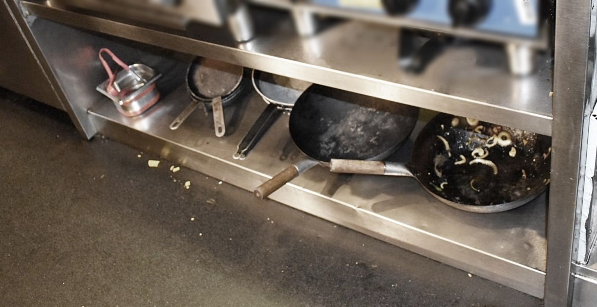 1 x Stainless Steel Preparation / Serving Area - Features Fryers, Gasto Pans, Counters, Shelving - Image 3 of 15