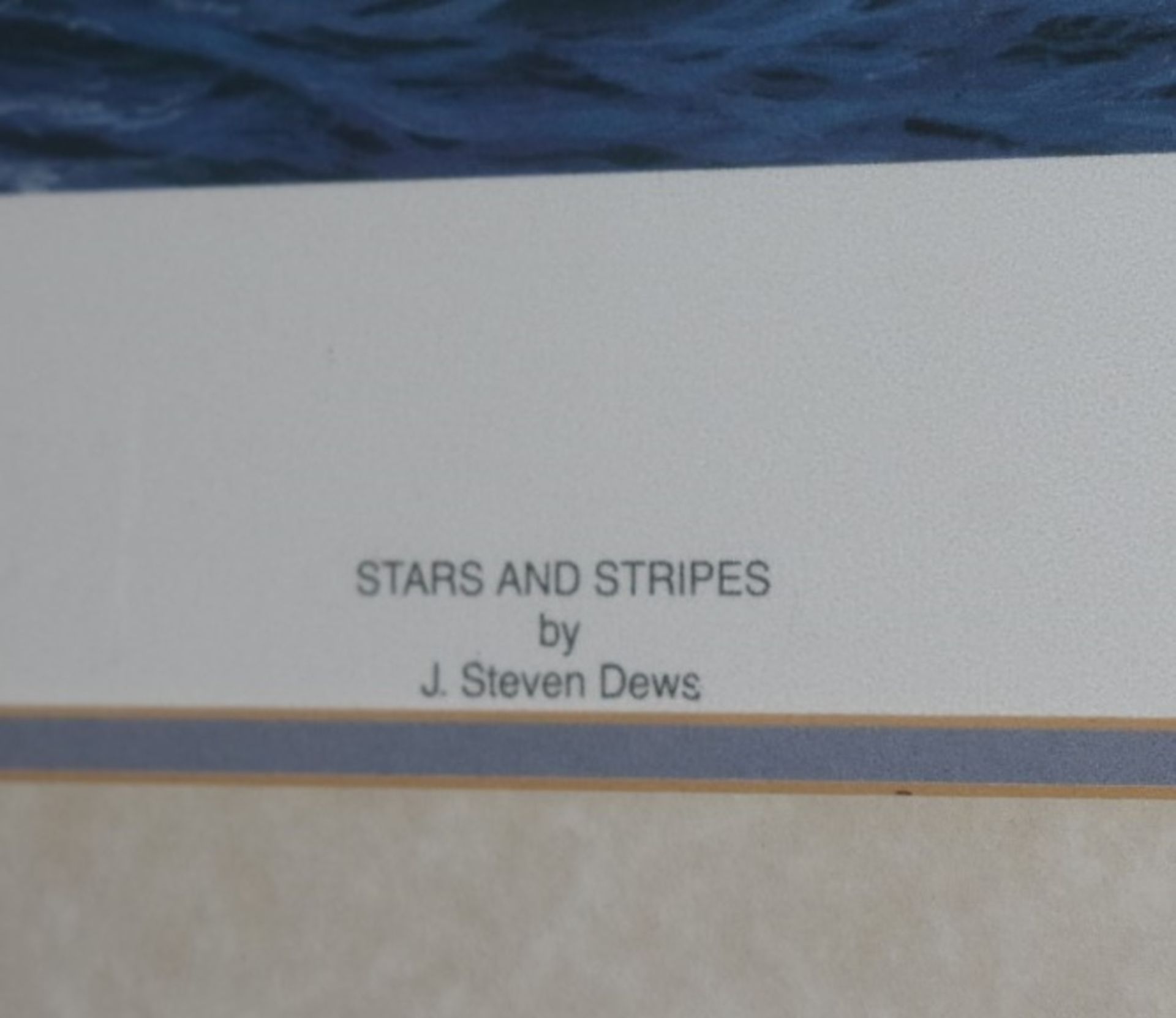 1 x Stars and Stripes Sailing Picture By J Steven Dews - Limited Edition - 73 x 92 cms - Ref VM244 - Image 3 of 6