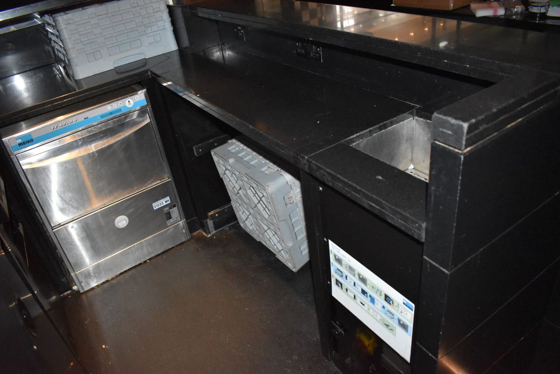 1 x Restaurant Wash Area For Pots and Glasses - Features Stone Prep SurfaceTops and Display Bookcase - Image 10 of 10