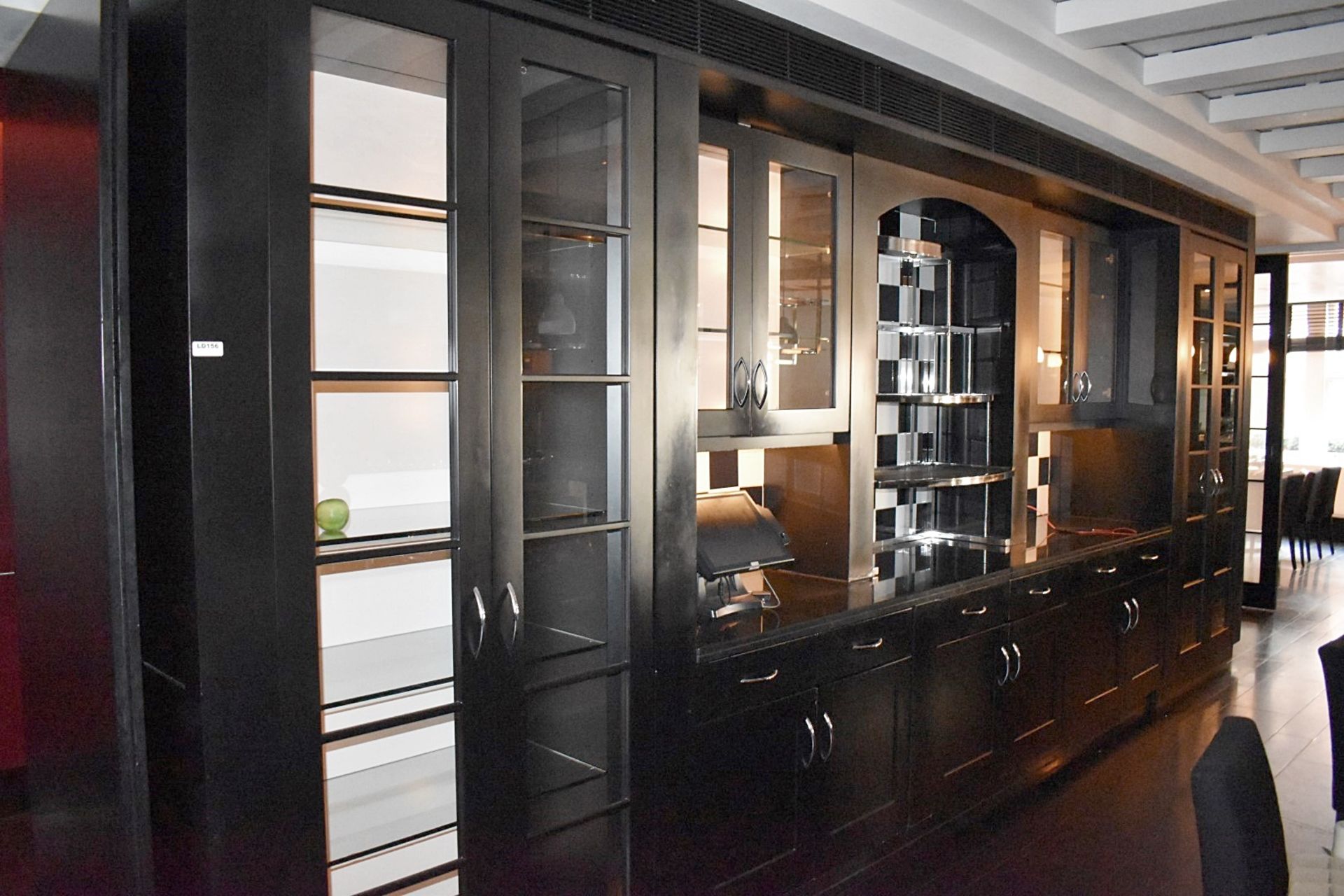 1 x Large Wall Dresser / Server Cabinet in Black - Features Epos Stations, Display Cabinets, Storage - Image 3 of 7