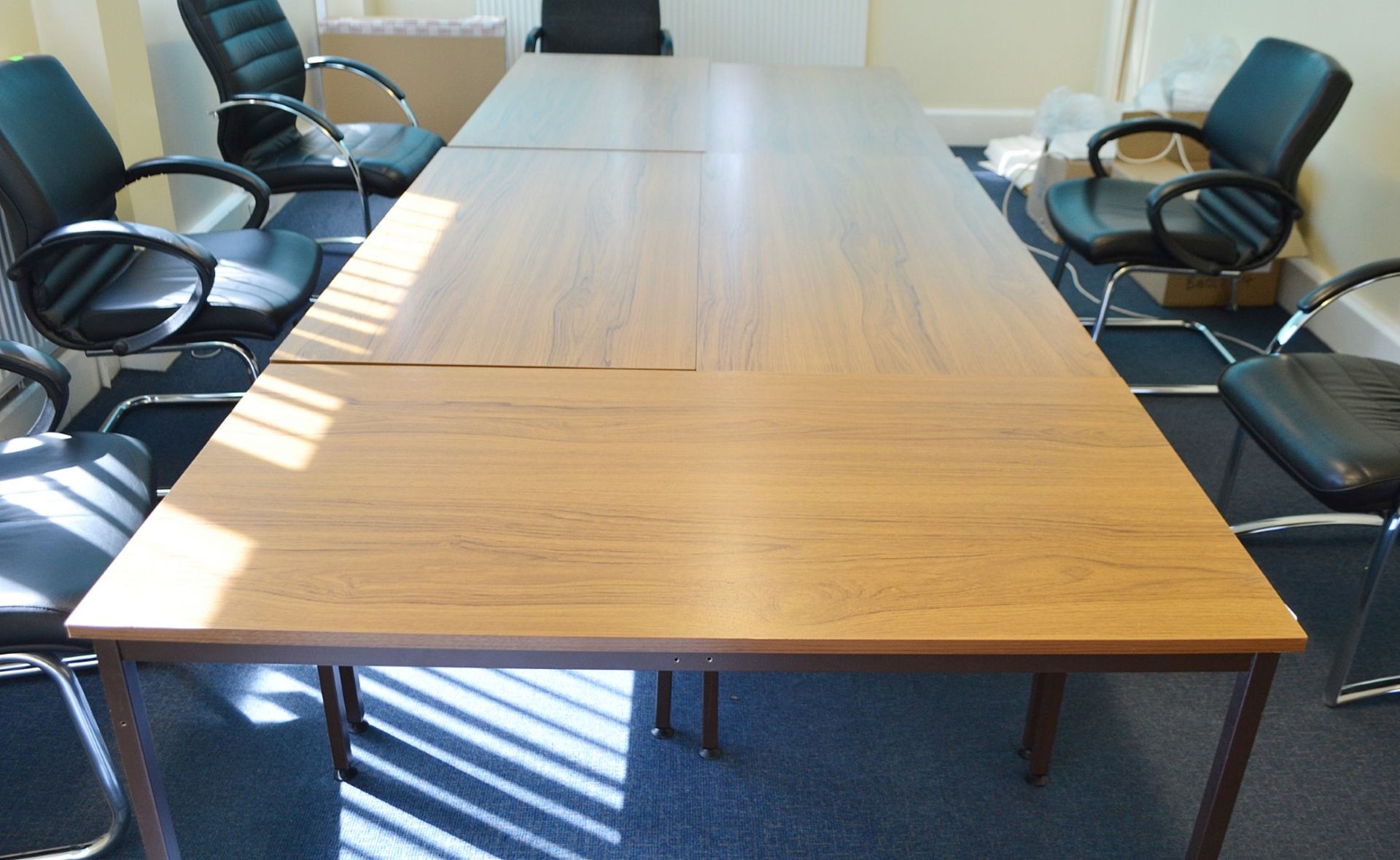 5 x Rectangular Office Desks Finished In Oak - Ref: VM367 - CL409 - Location: Wakefield WF16