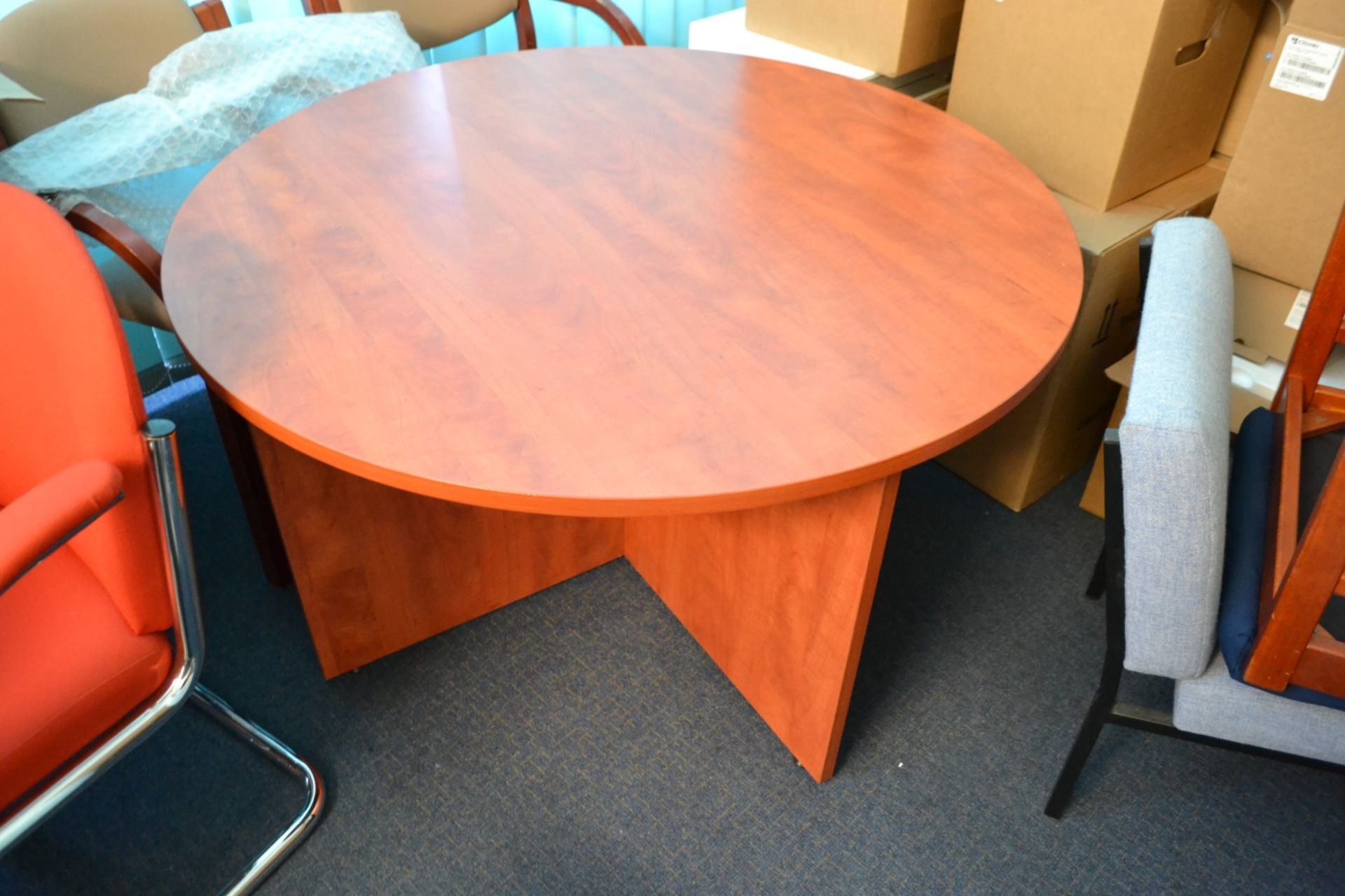 1 x Walnut Office Furniture Set - Ref: VM556/A16 B1 - CL409 - Location: Wakefield WF16 - Used In - Image 9 of 9